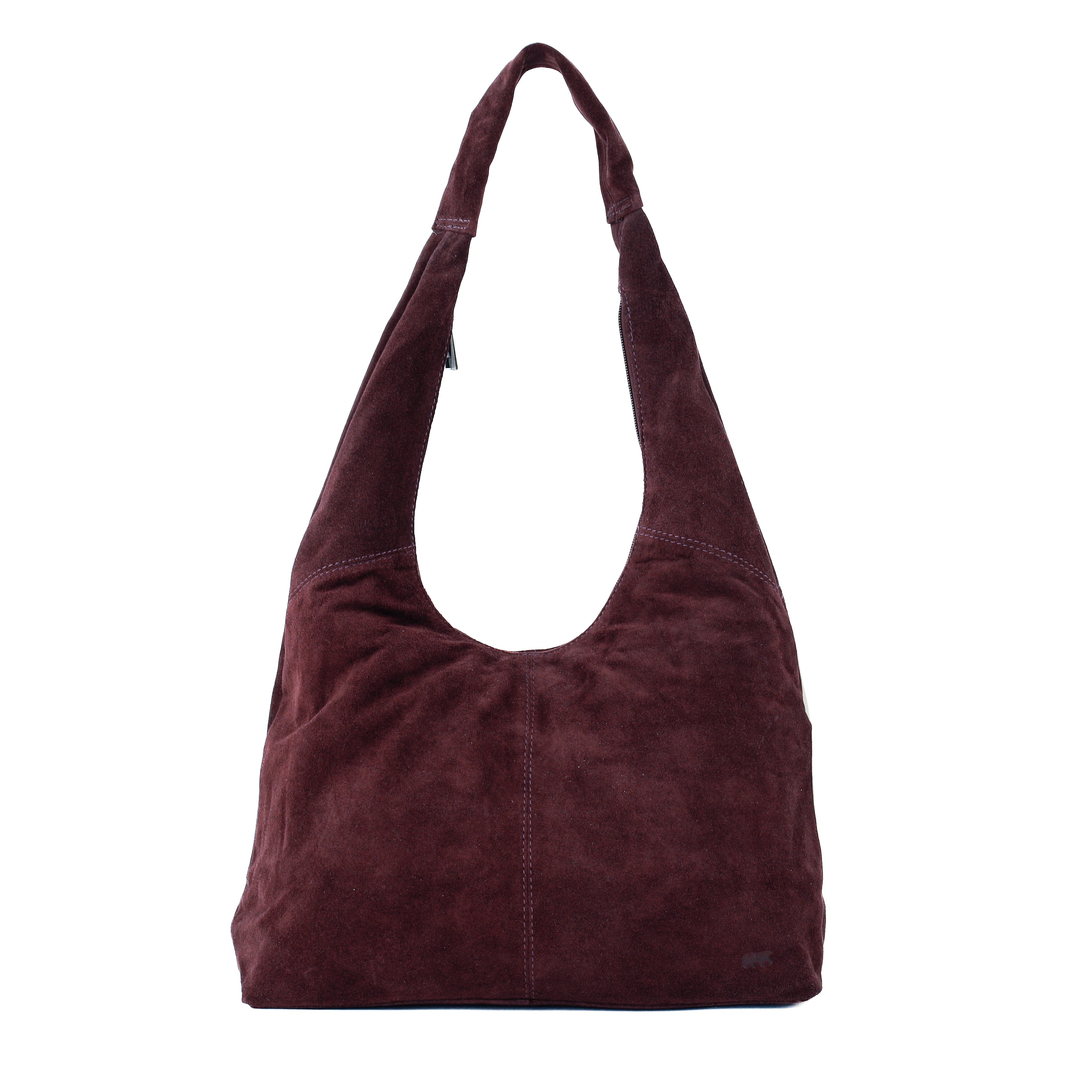 Velours Shopper/Beuteltasche 'Pauline' Bordeaux
