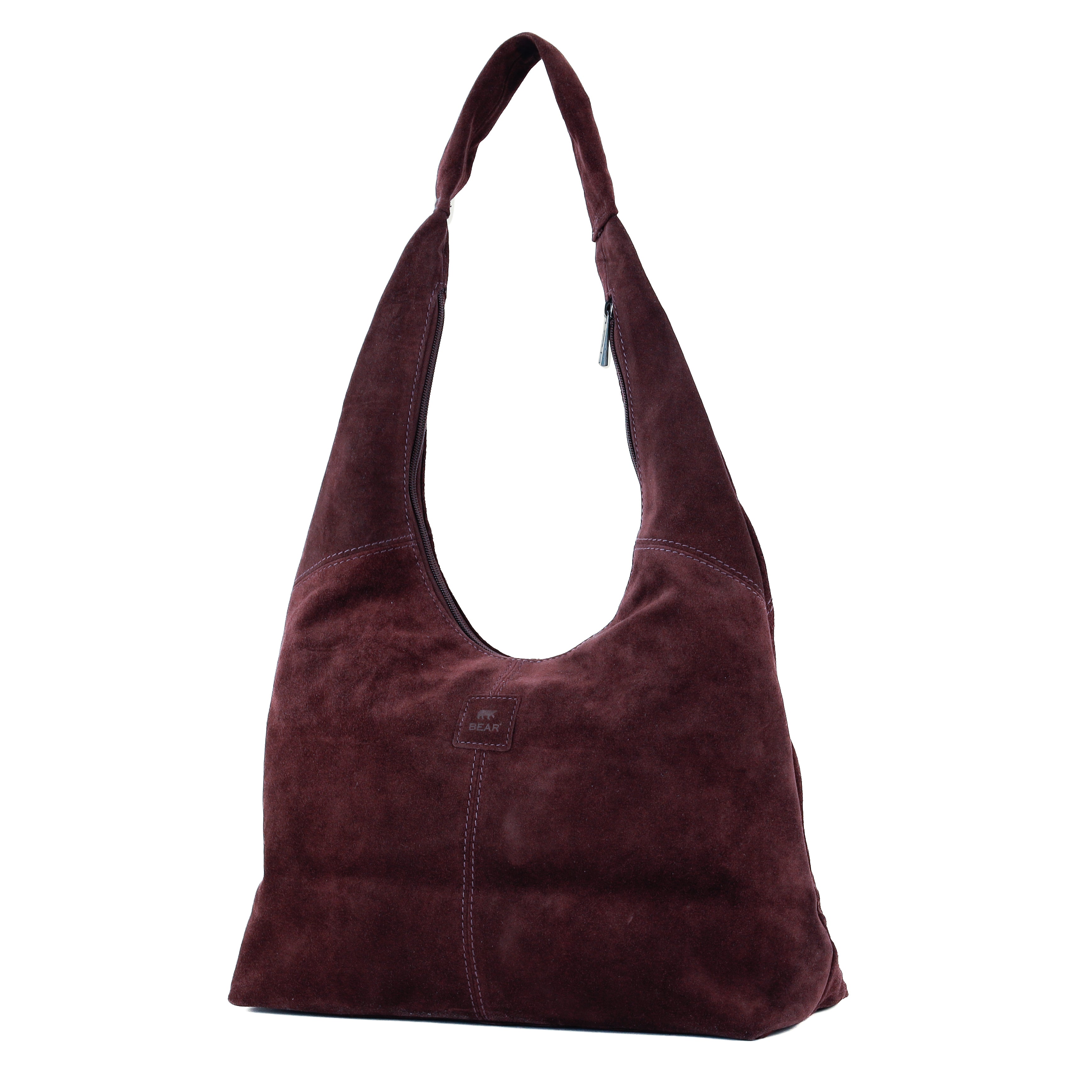Velours Shopper/Beuteltasche 'Pauline' Bordeaux