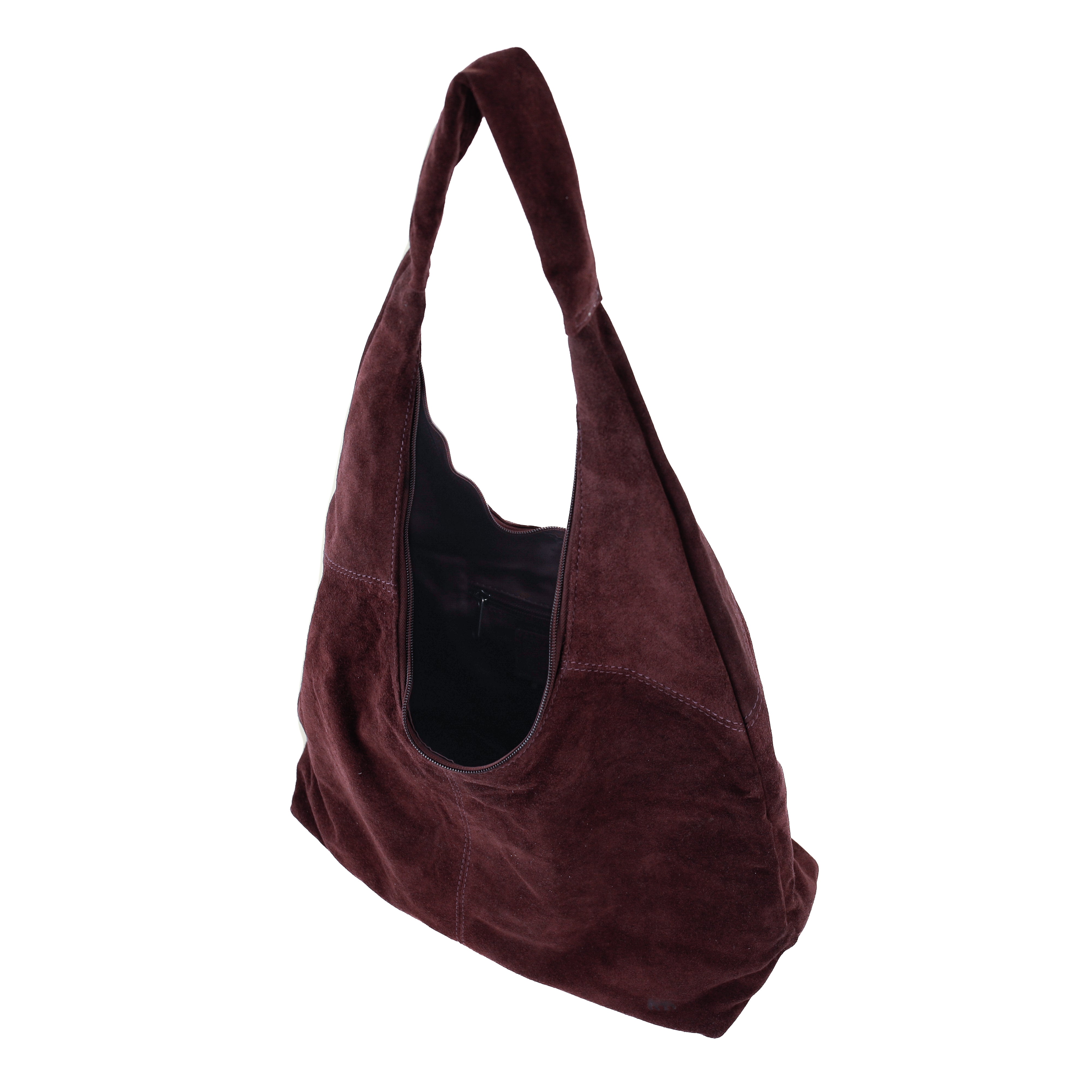 Velours Shopper/Beuteltasche 'Pauline' Bordeaux
