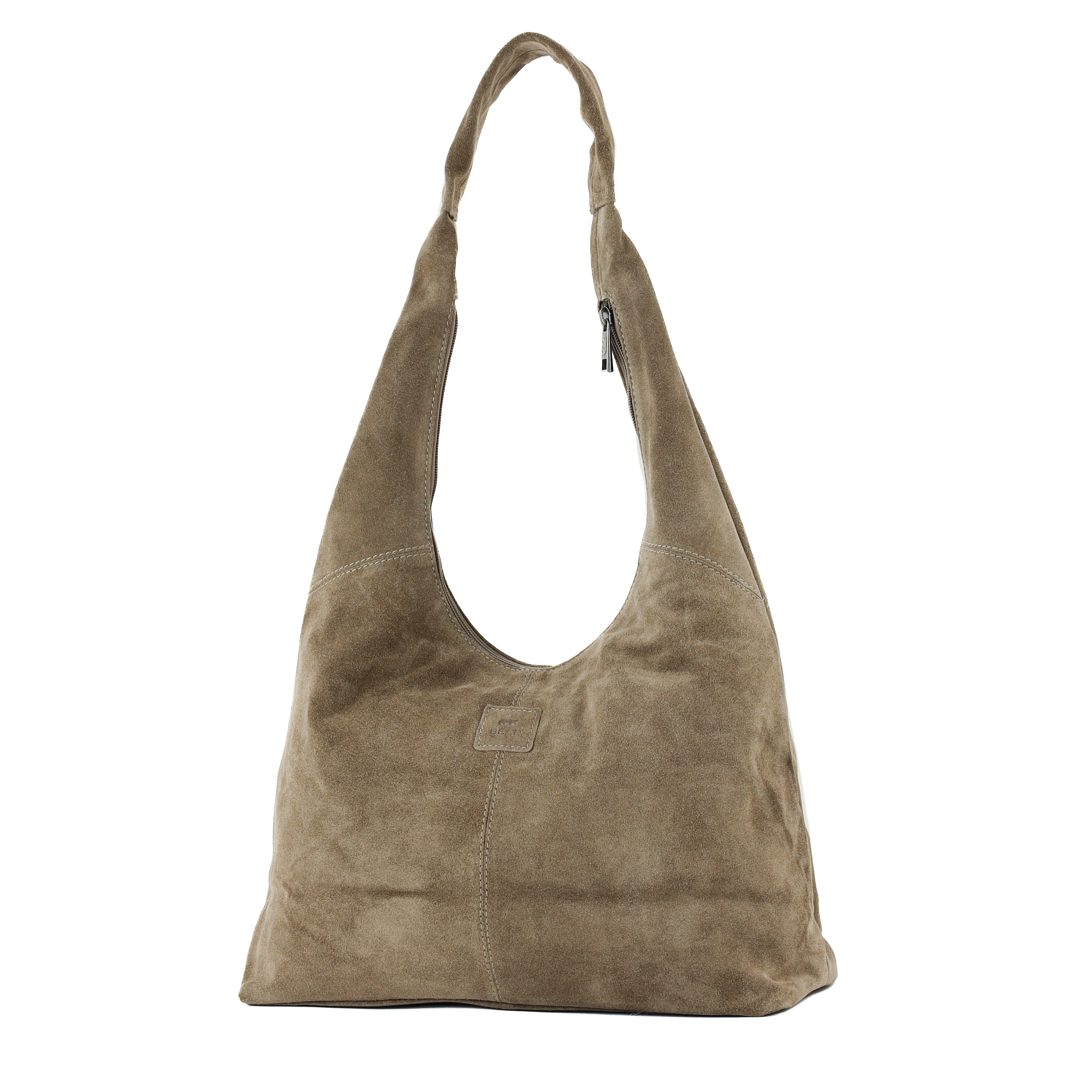 Velours Shopper/Beuteltasche 'Pauline' Taupe