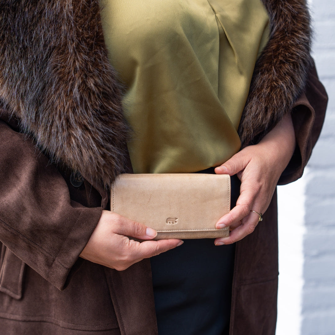 Klappbörse „Noor“ beige