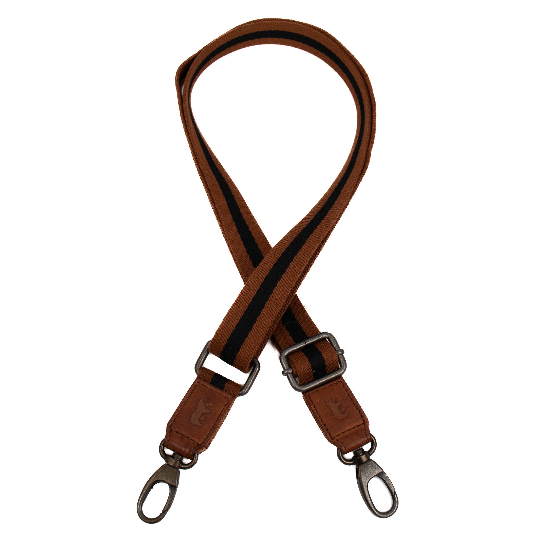 Bag Strap 'Micky' Cognac/Schwarz/Cognac