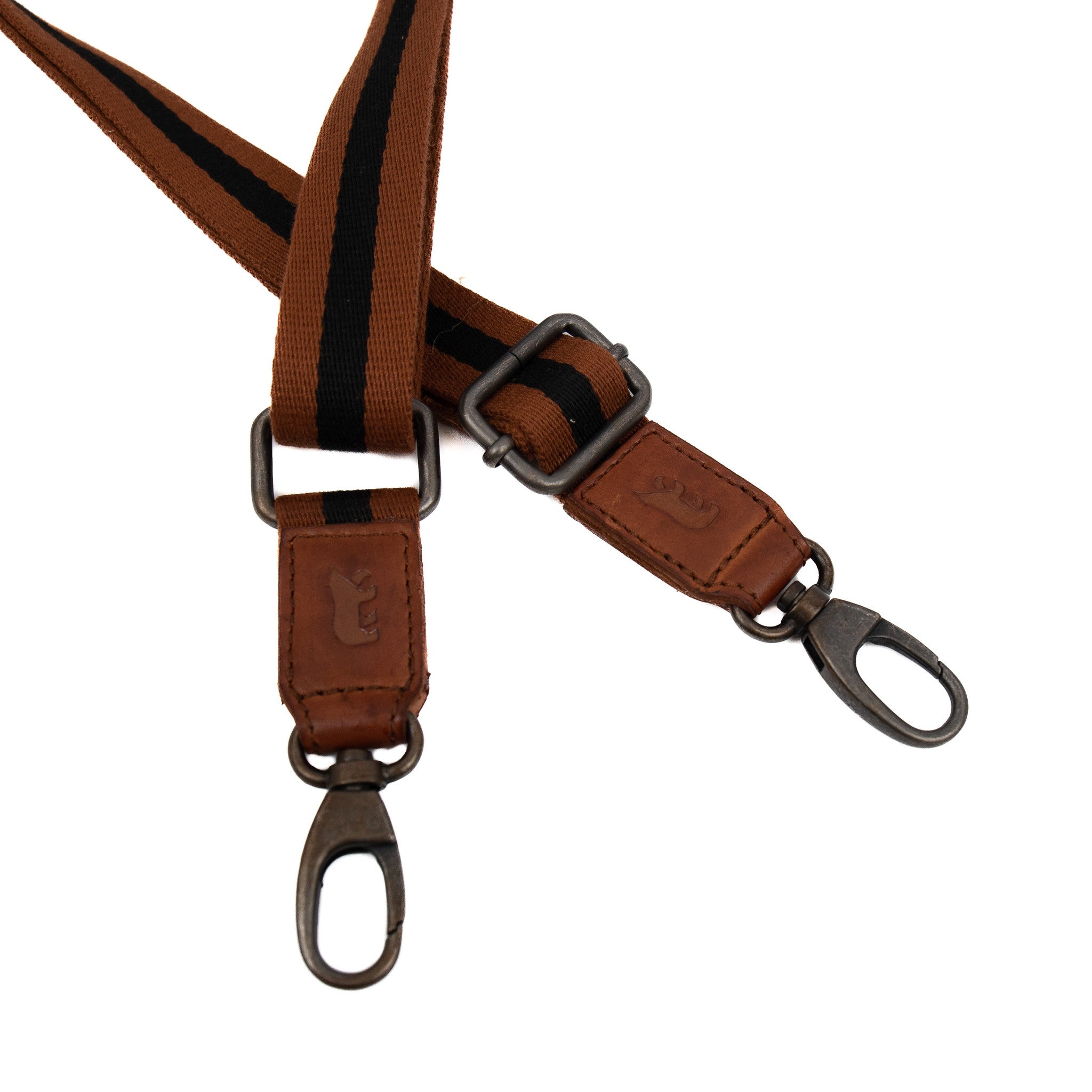 Bag Strap 'Micky' Cognac/Schwarz/Cognac