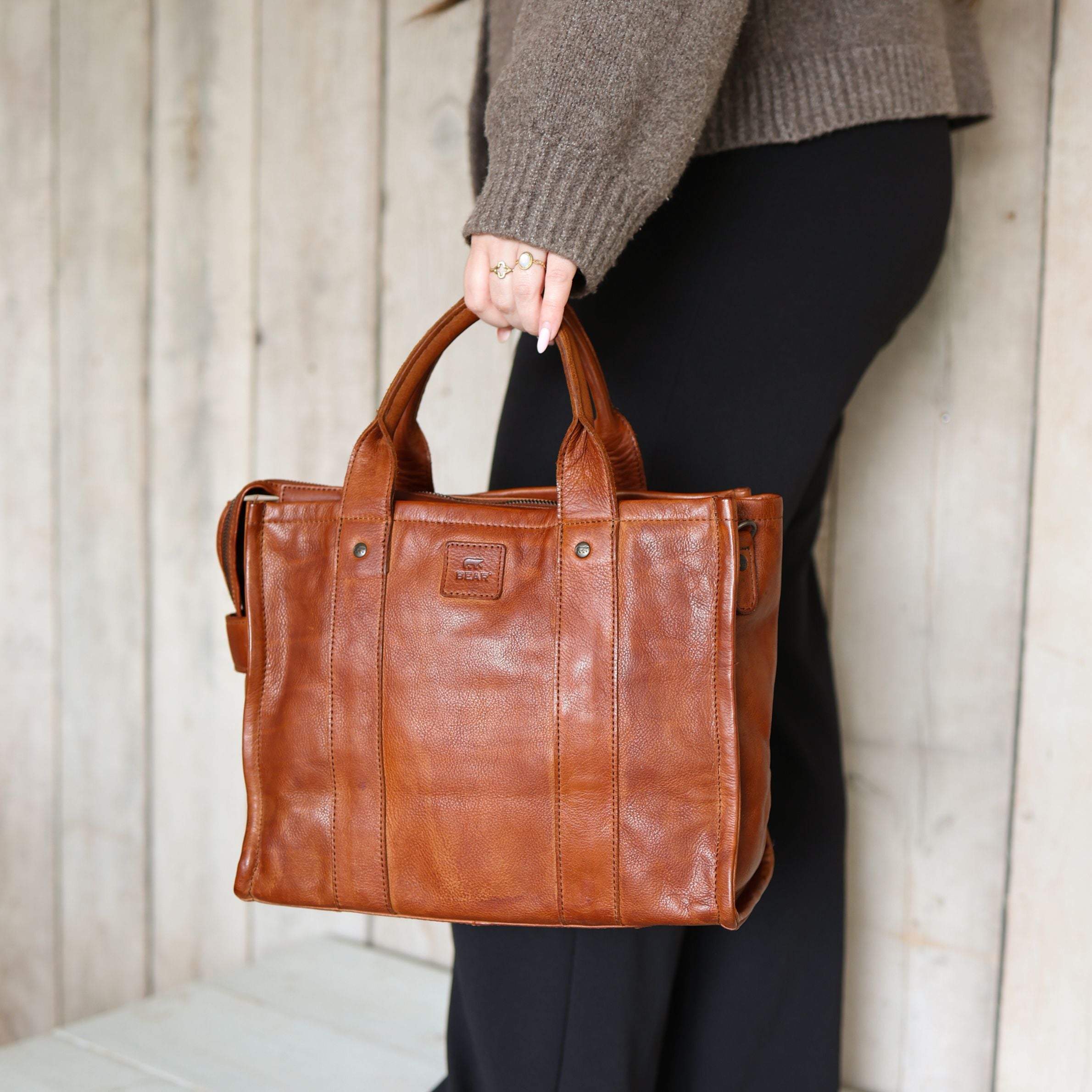 Tote Bag 'Pepe' L Cognac