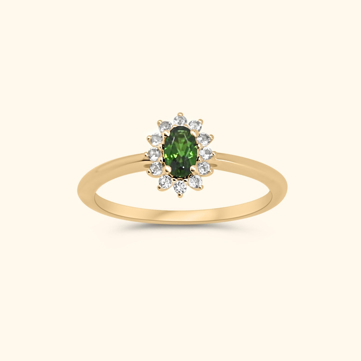 Lady D Chrome Diopside ring | 9K