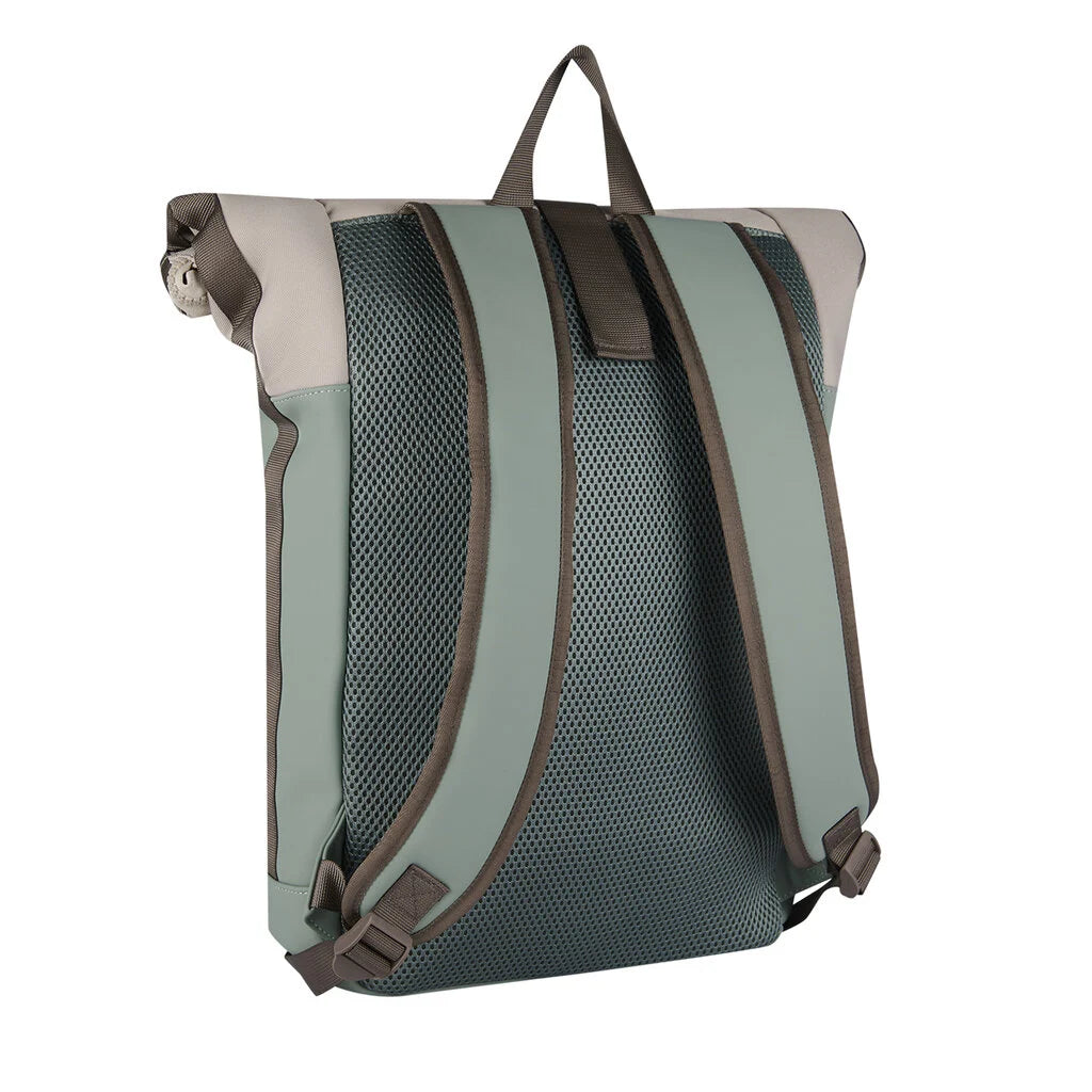 Wasserabweisender Rucksack 'Mart' Salbeigrün/Beige 16L