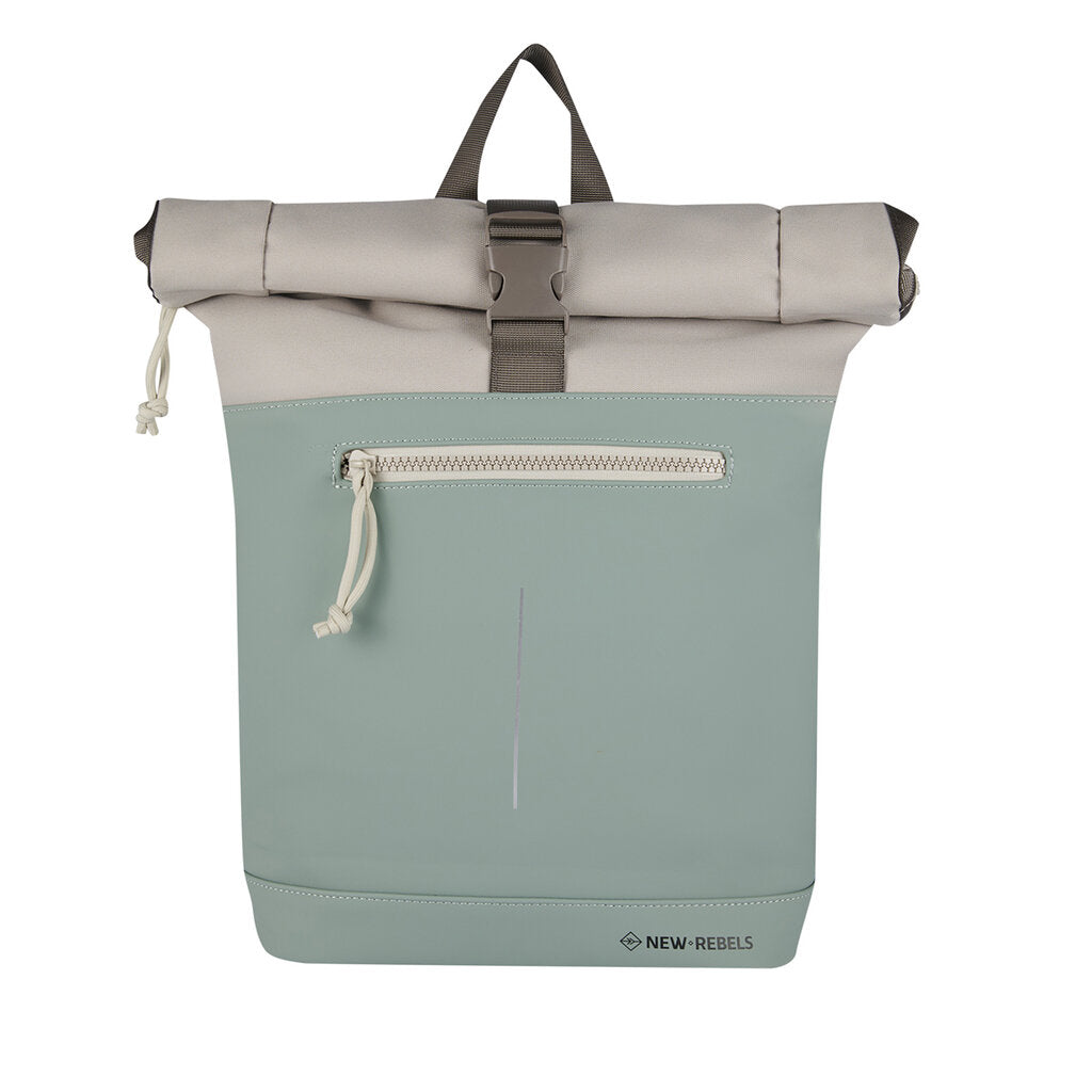 Wasserabweisender Rucksack 'Mart' Salbeigrün/Beige 16L