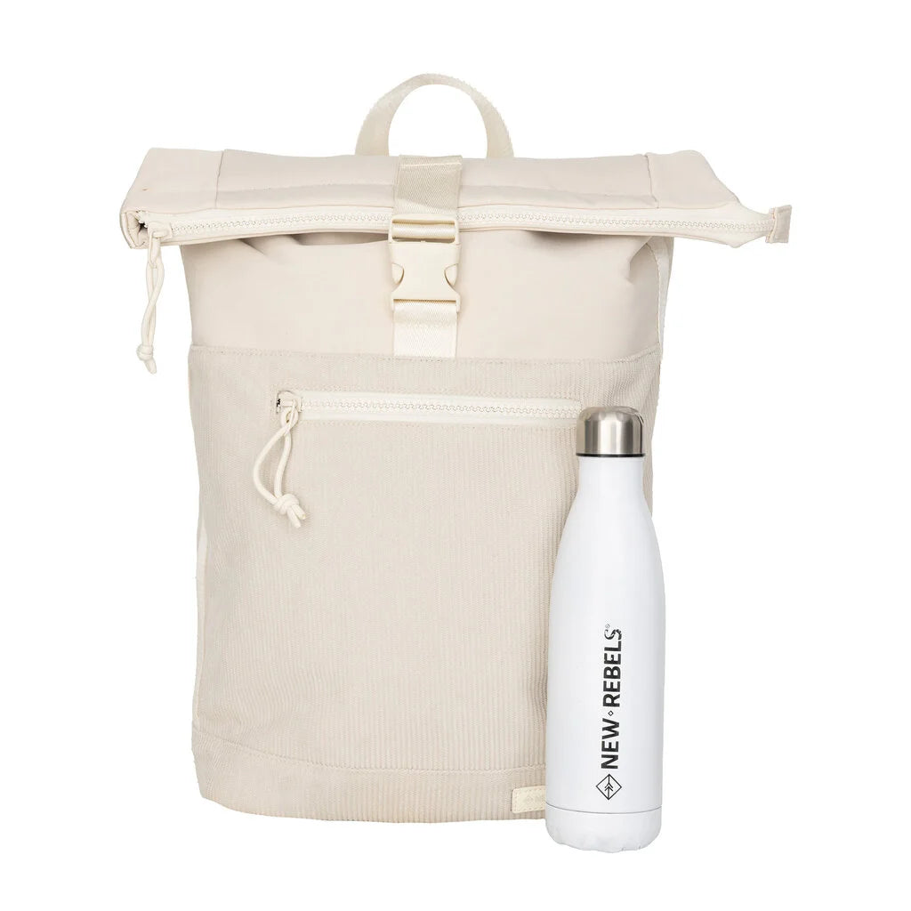 Ribbi - Rollrucksack 'New York' Beige 17–21L