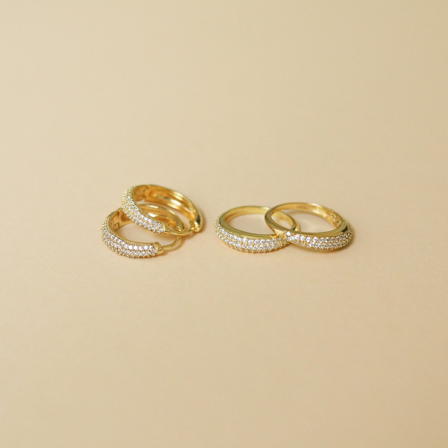 Hailey Pavé Hoops