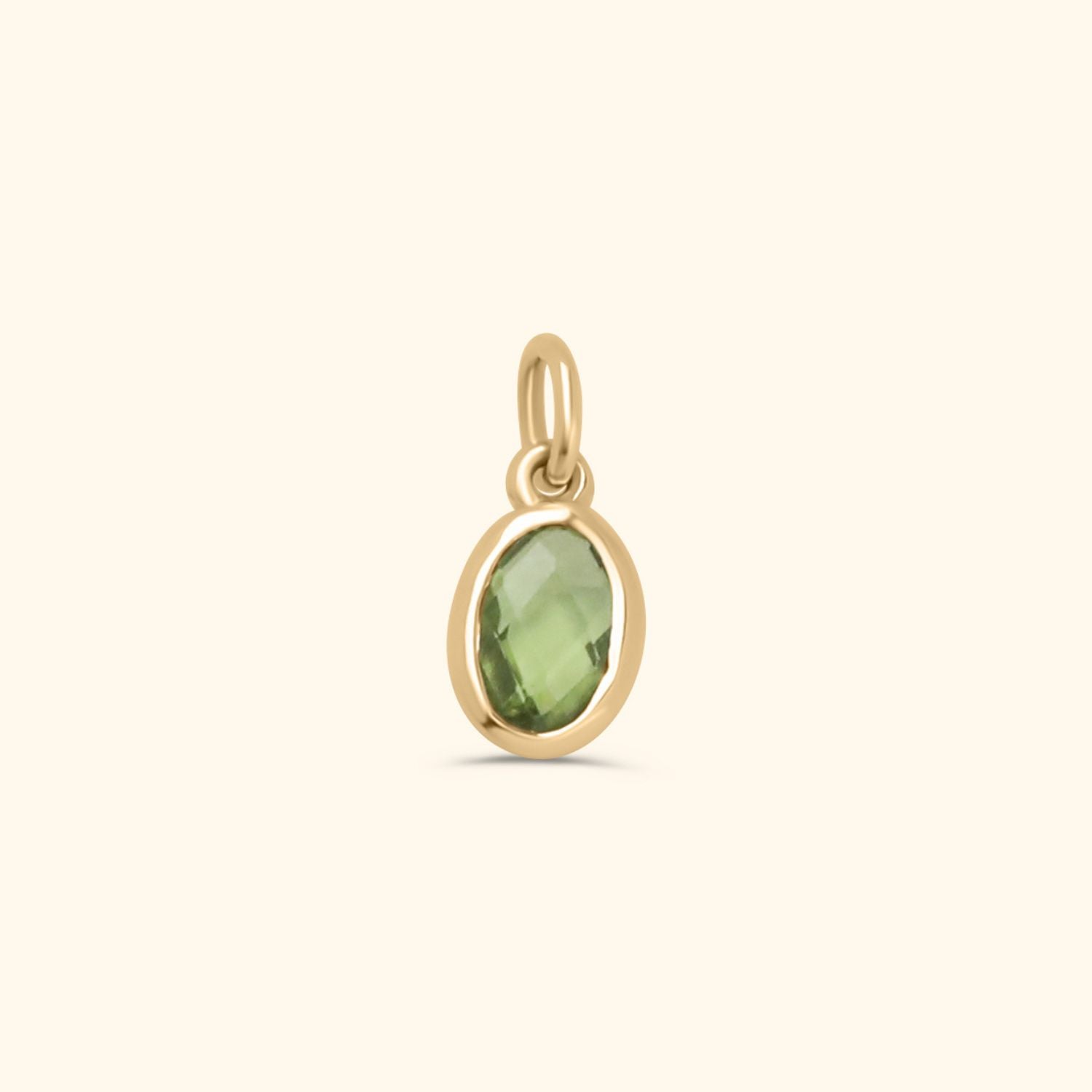 Peridot Birthstone Hanger Augustus | 14K Goud