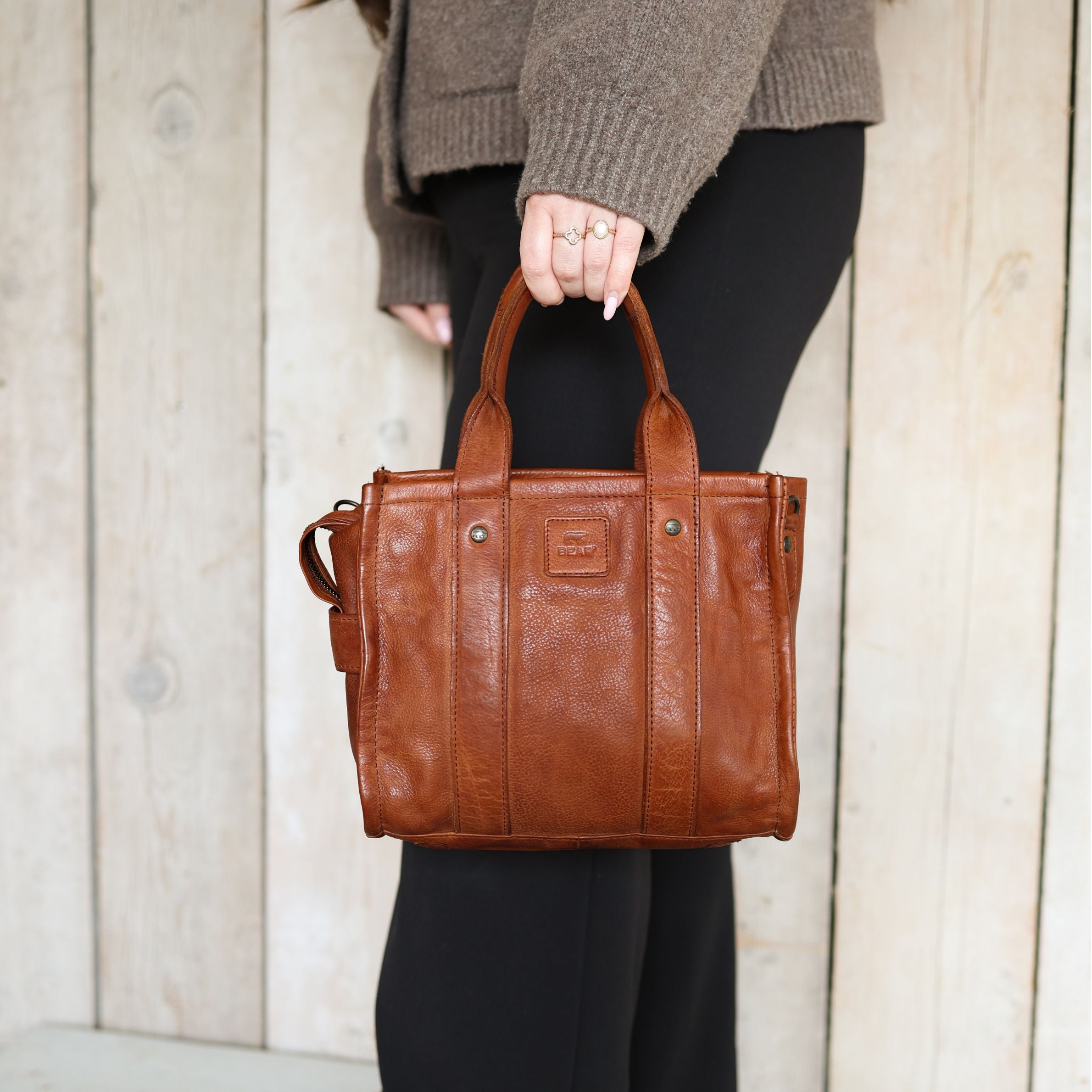 Mini Tote Bag 'Pepe' S Cognac