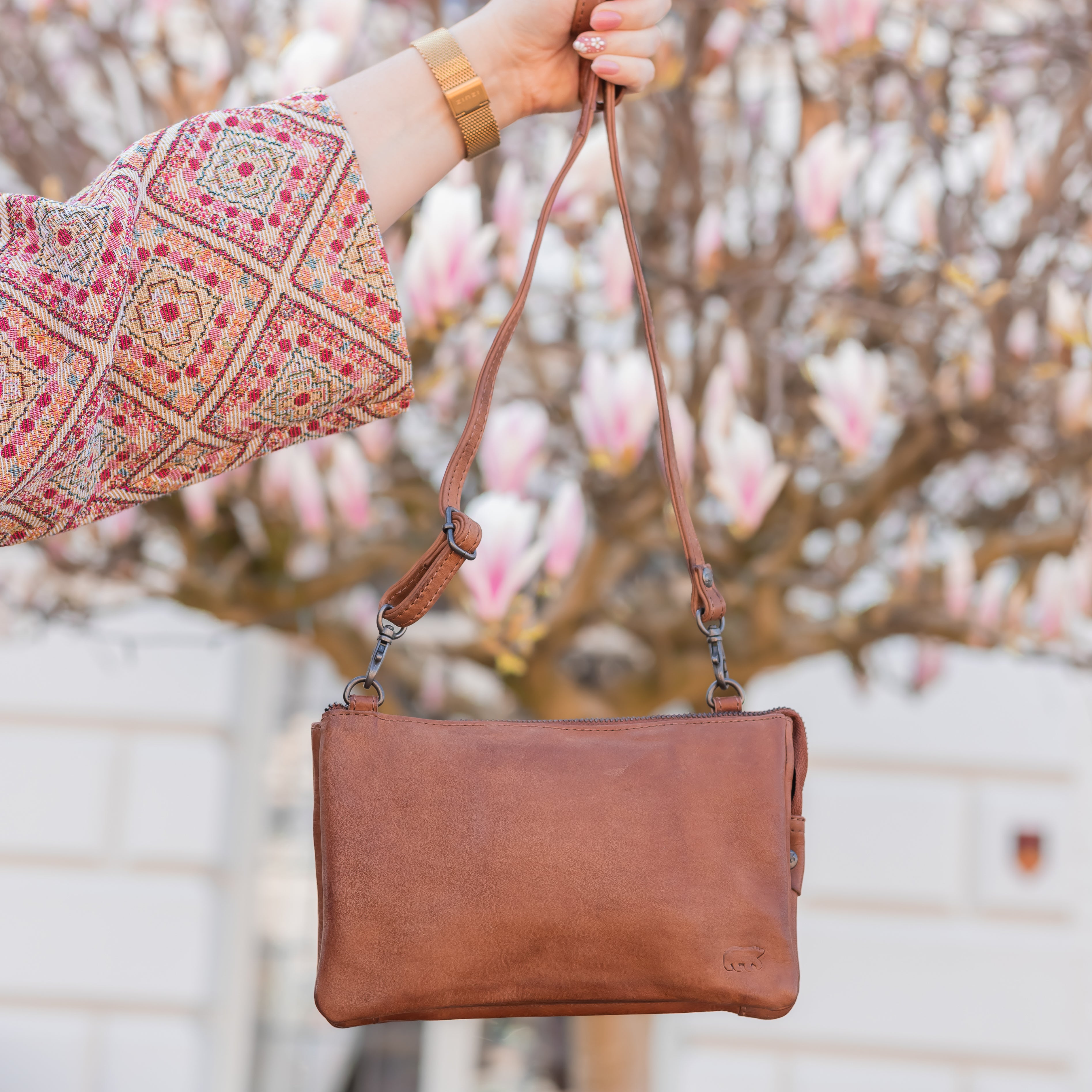 Portemonnaie Tasche 'Uma' Cognac