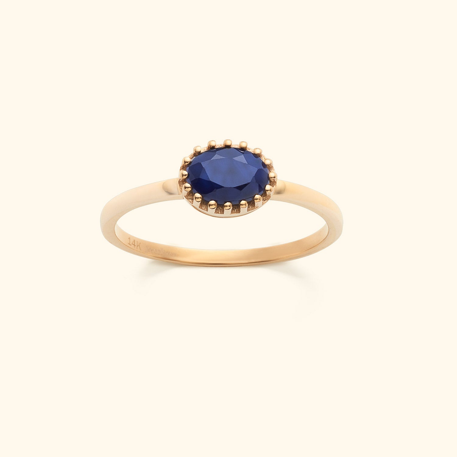 Steffy Sapphire Ring | 14 Karat Gold
