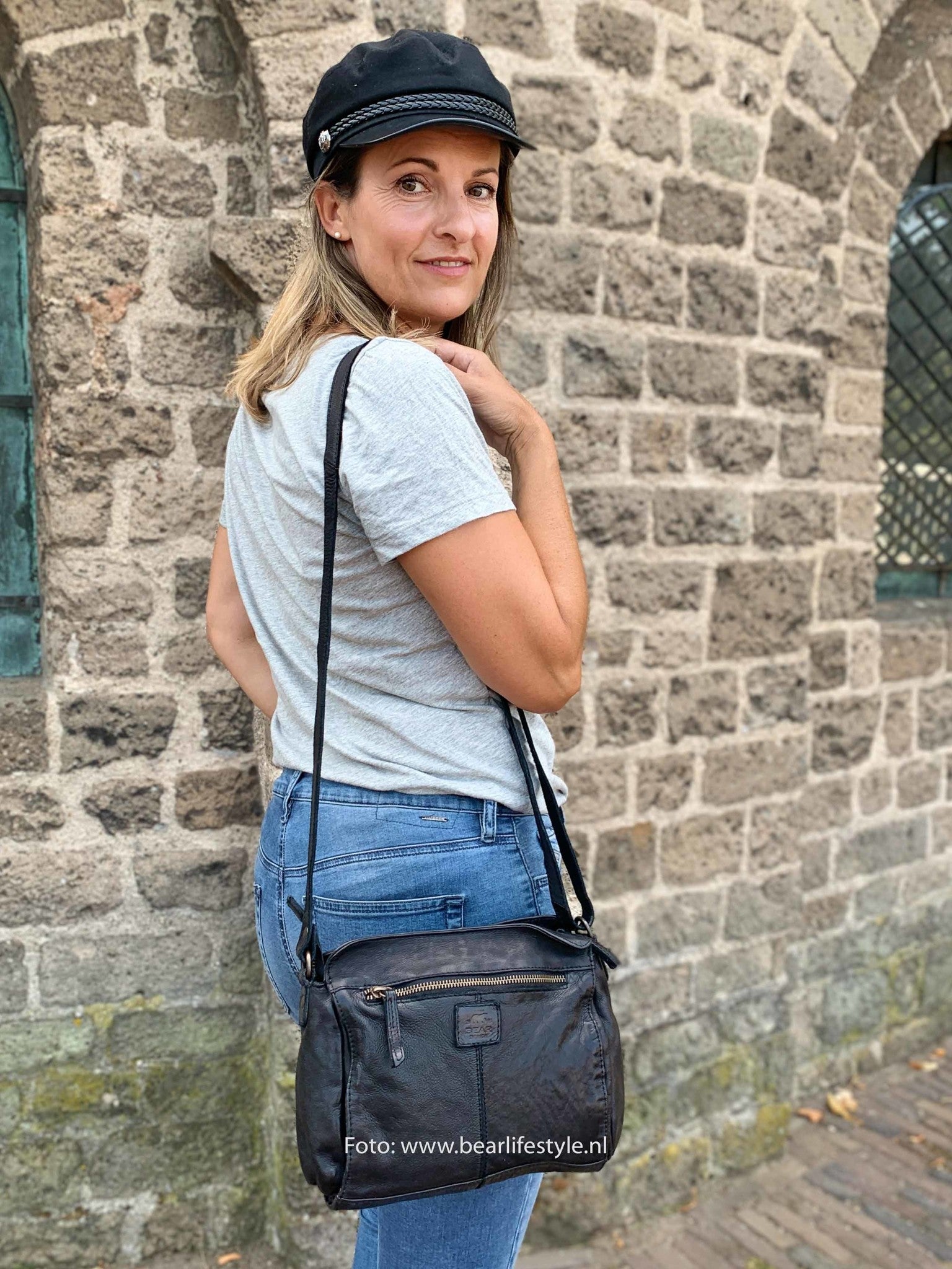 Umhängetasche 'Olivia' Schwarz