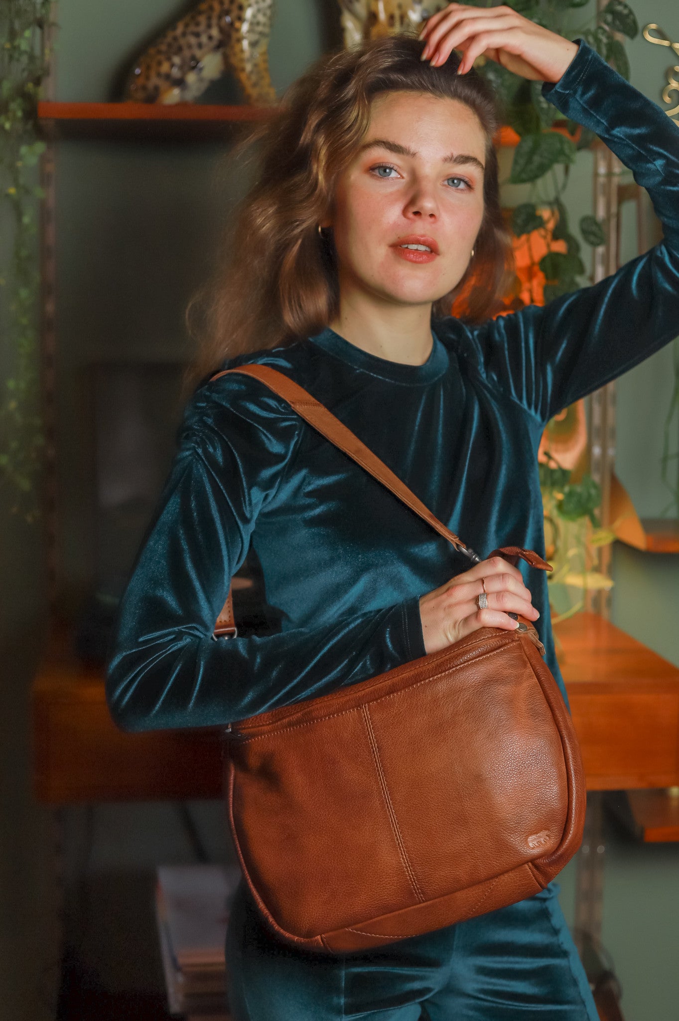 Beuteltasche 'Tania' Cognac - CP 1939