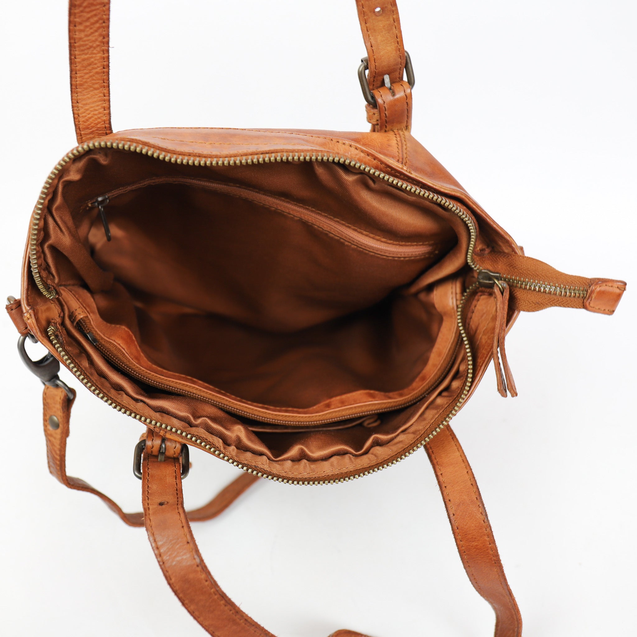 Hand-/Umhängetasche 'Anja' cognac