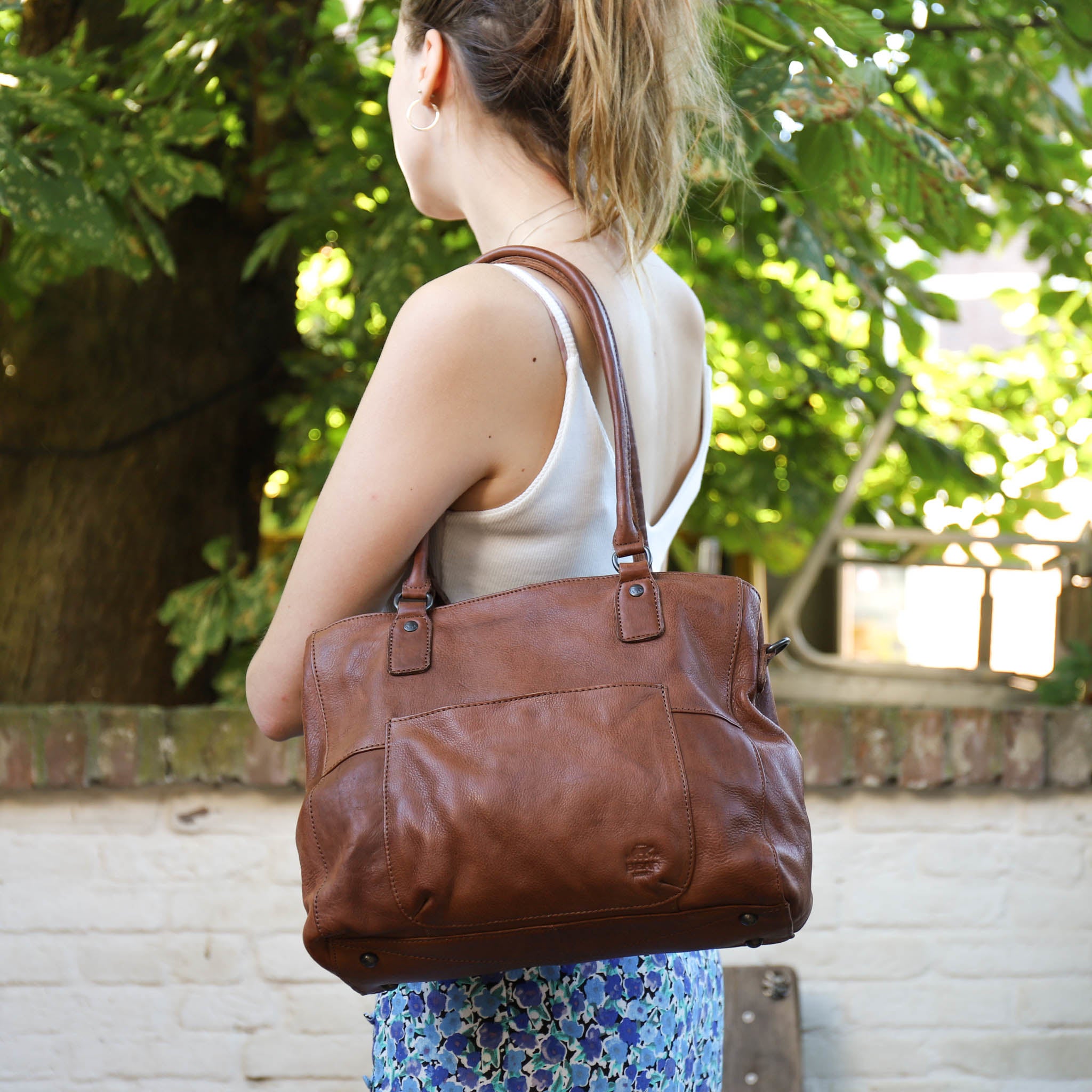 Hand-/Umhängetasche 'Ankie' Cognac - CP 1263