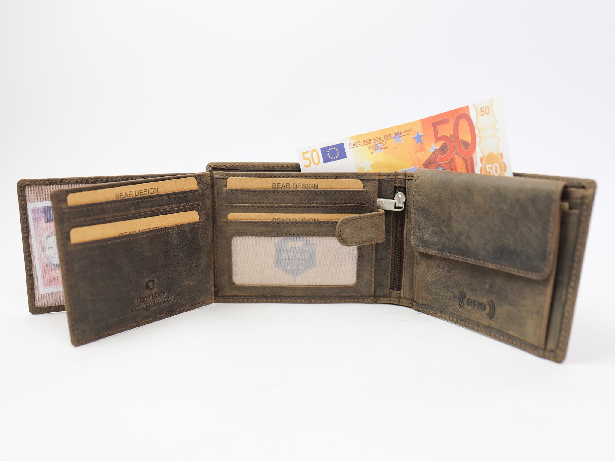 Brieftasche 'Tijn' braun - HD 2689