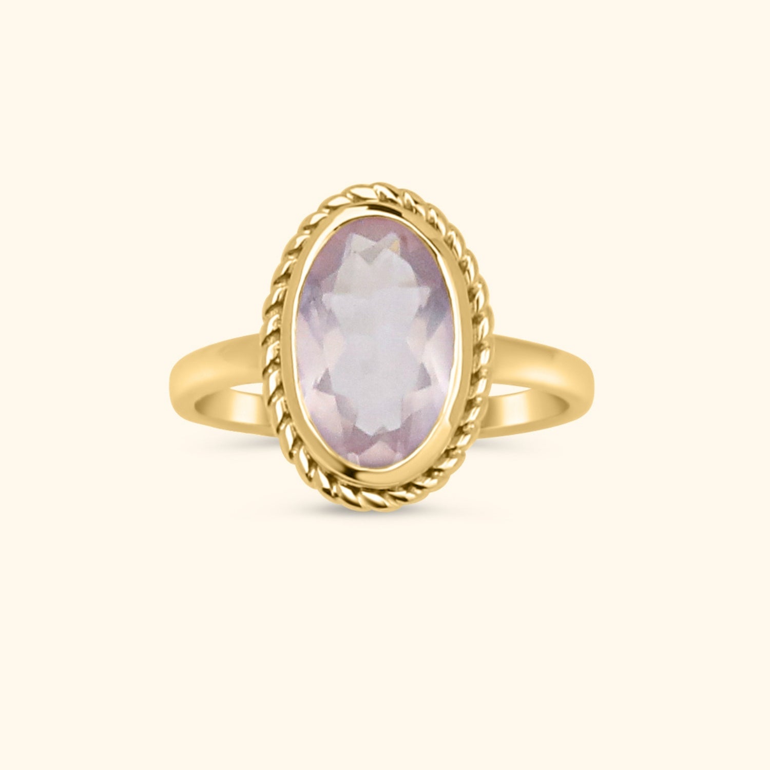 Vintage Luna Rosenquarz Ring
