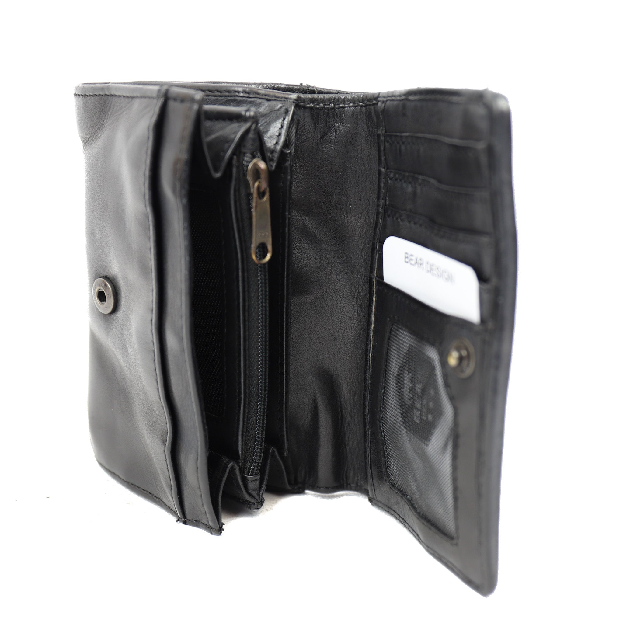 Wickelgeldbörse 'Flappie' schwarz geflochten - CL 19005