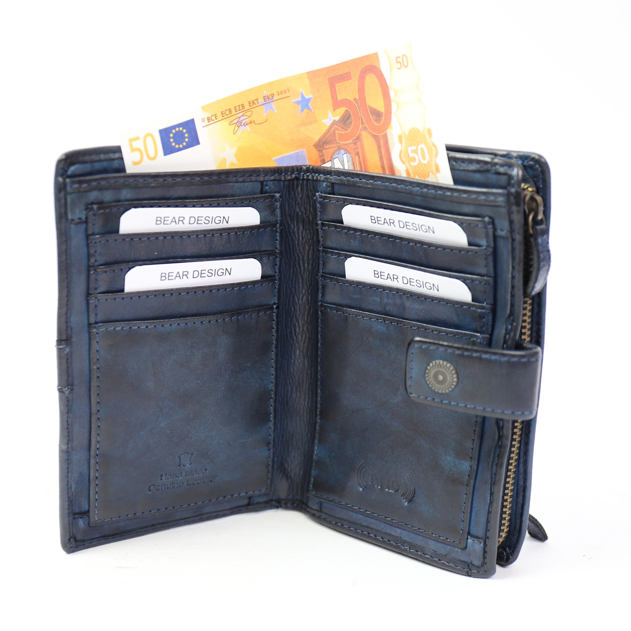 Geldbörse 'Sanne' dunkelblau mit Nieten - CL 15087