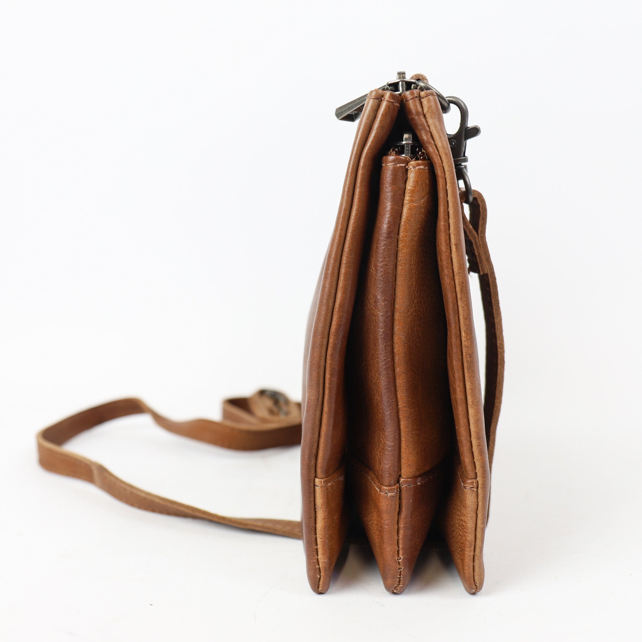 Portemonnaie Tasche 'Uma' XL Cognac