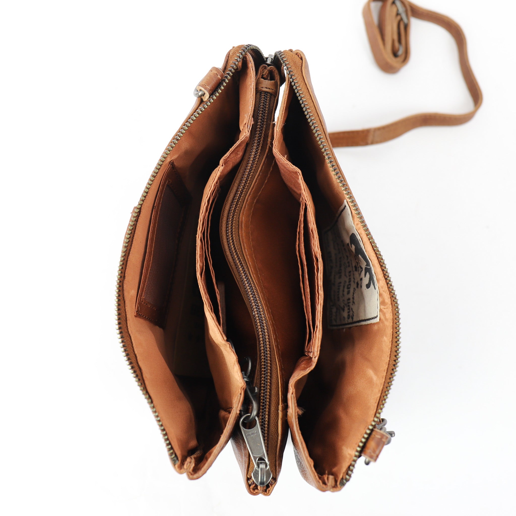 Portemonnaie Tasche 'Uma' XL Cognac