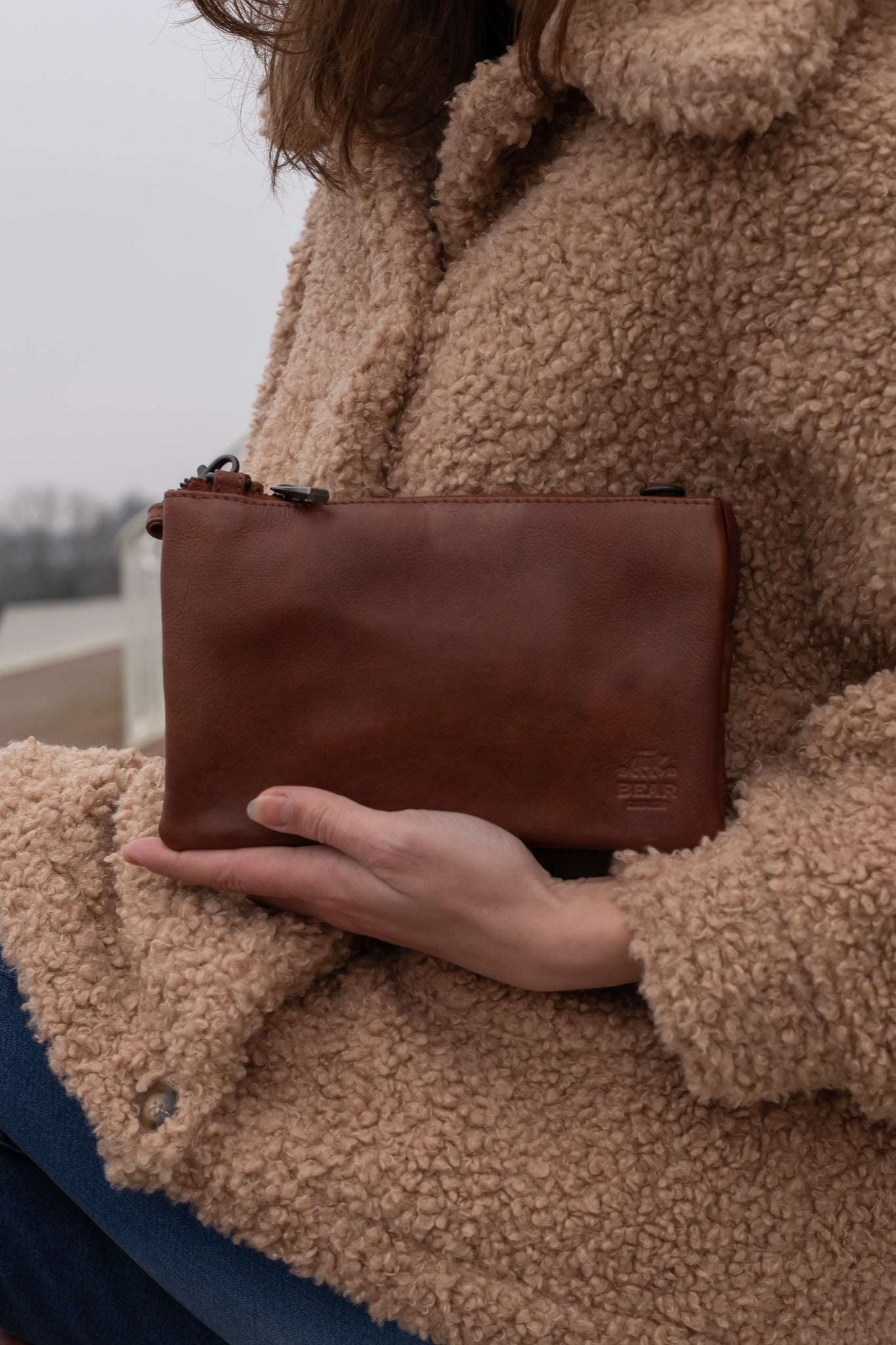 Portemonnaie Tasche 'Uma' Cognac