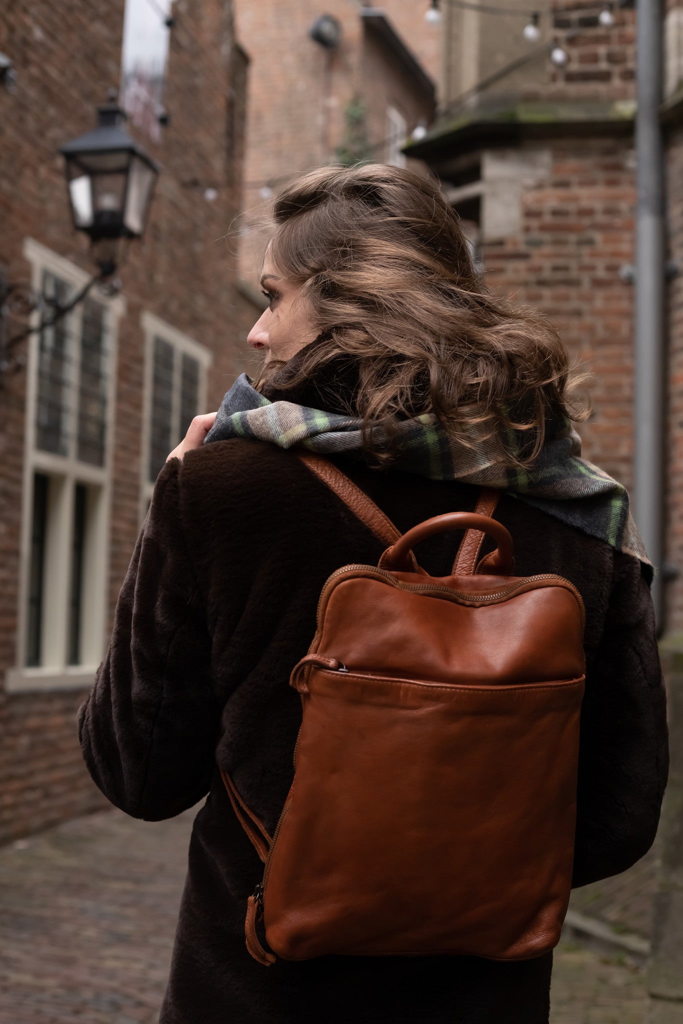 Rucksack 'Ivanka' Cognac - CL 40586