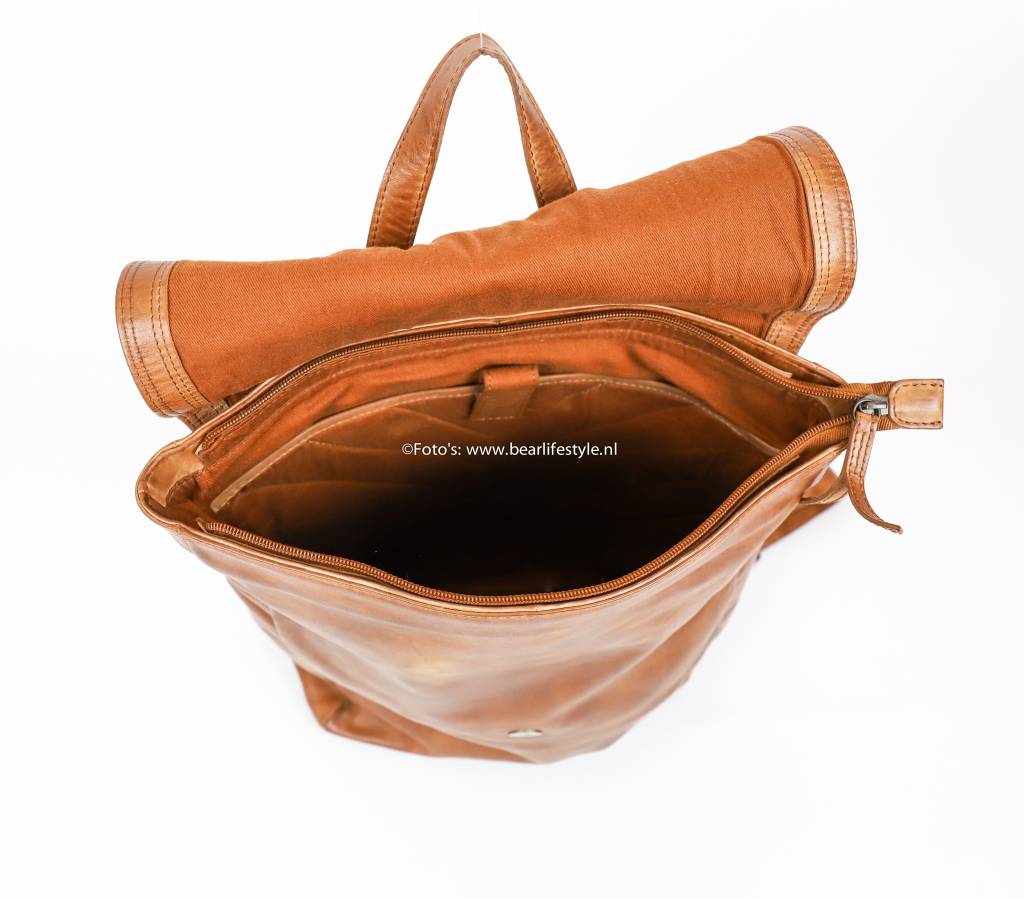 Rucksack 'Rob' Cognac - CL 36502