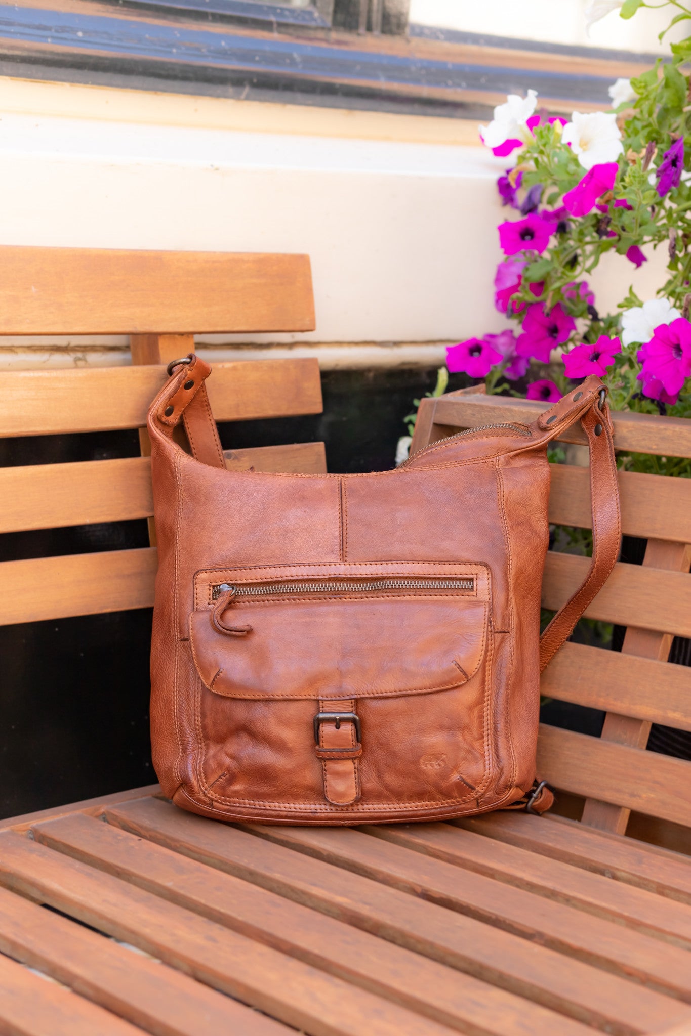 Umhängetasche 'Anna' cognac - CL 32612