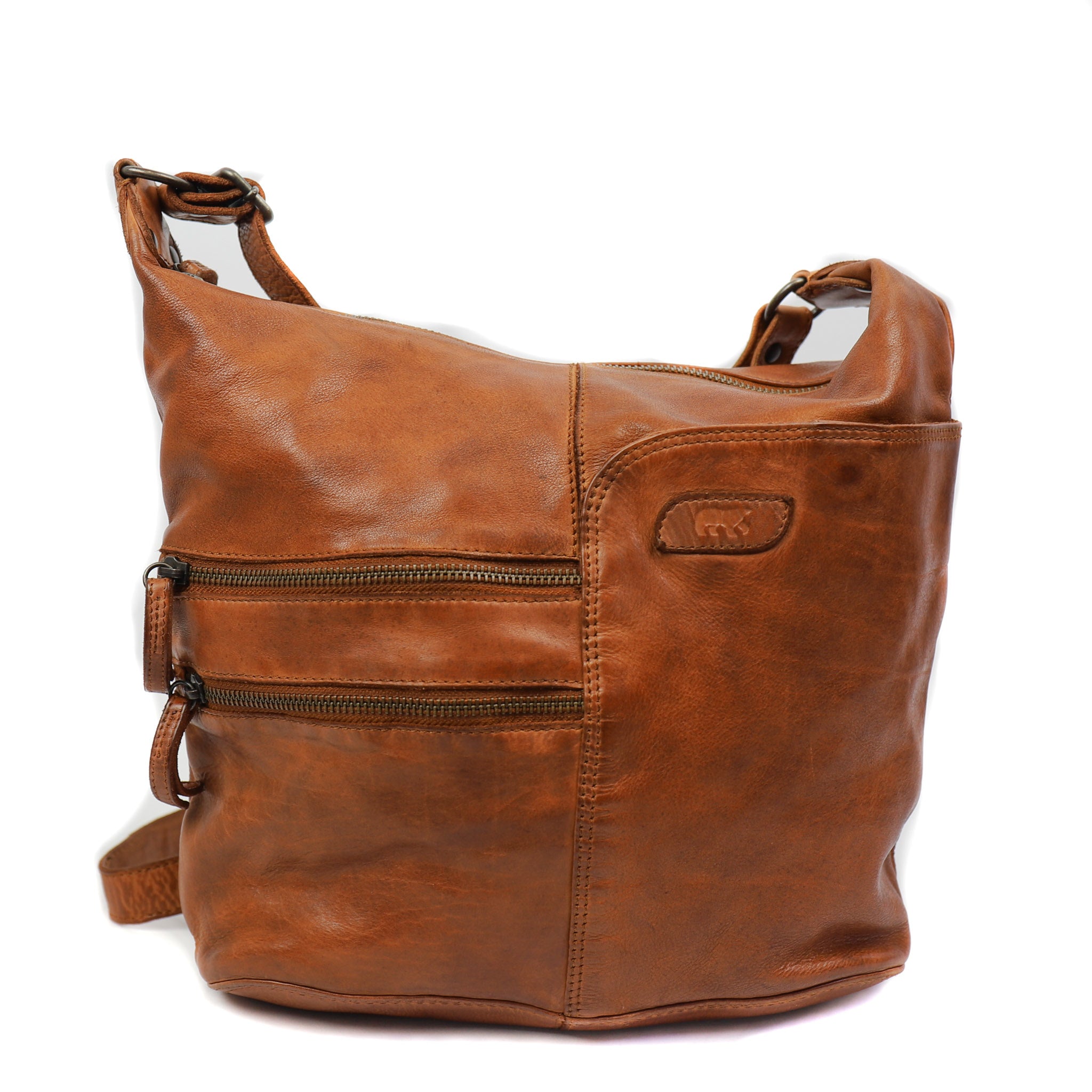 Umhängetasche 'Frieda' cognac - CL 40498