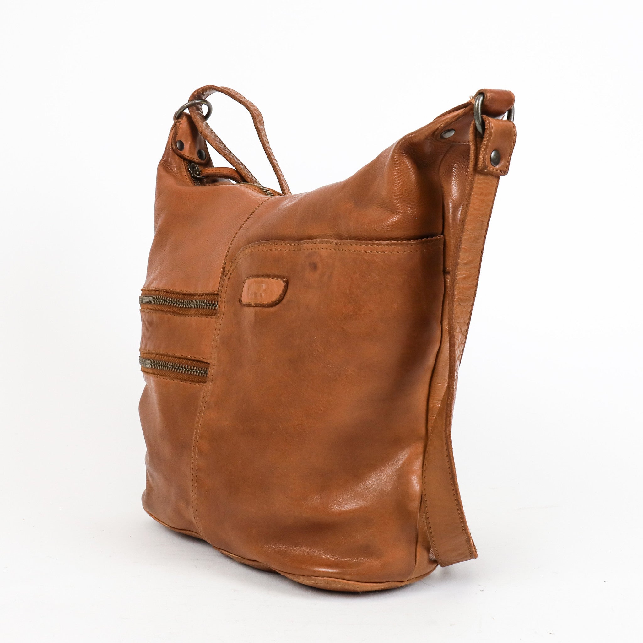 Umhängetasche 'Frieda' cognac - CL 40498