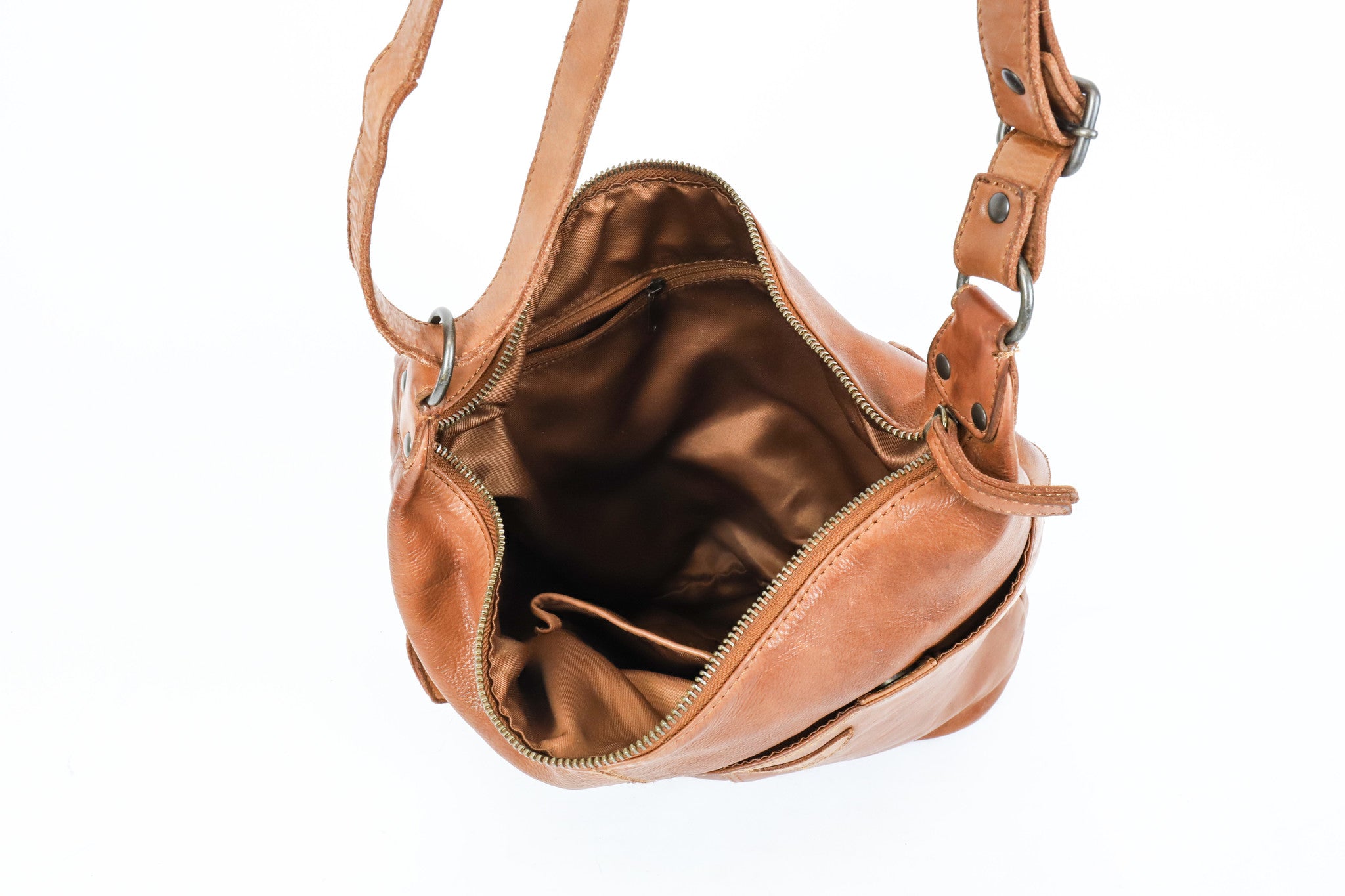 Umhängetasche 'Frieda' cognac - CL 40498