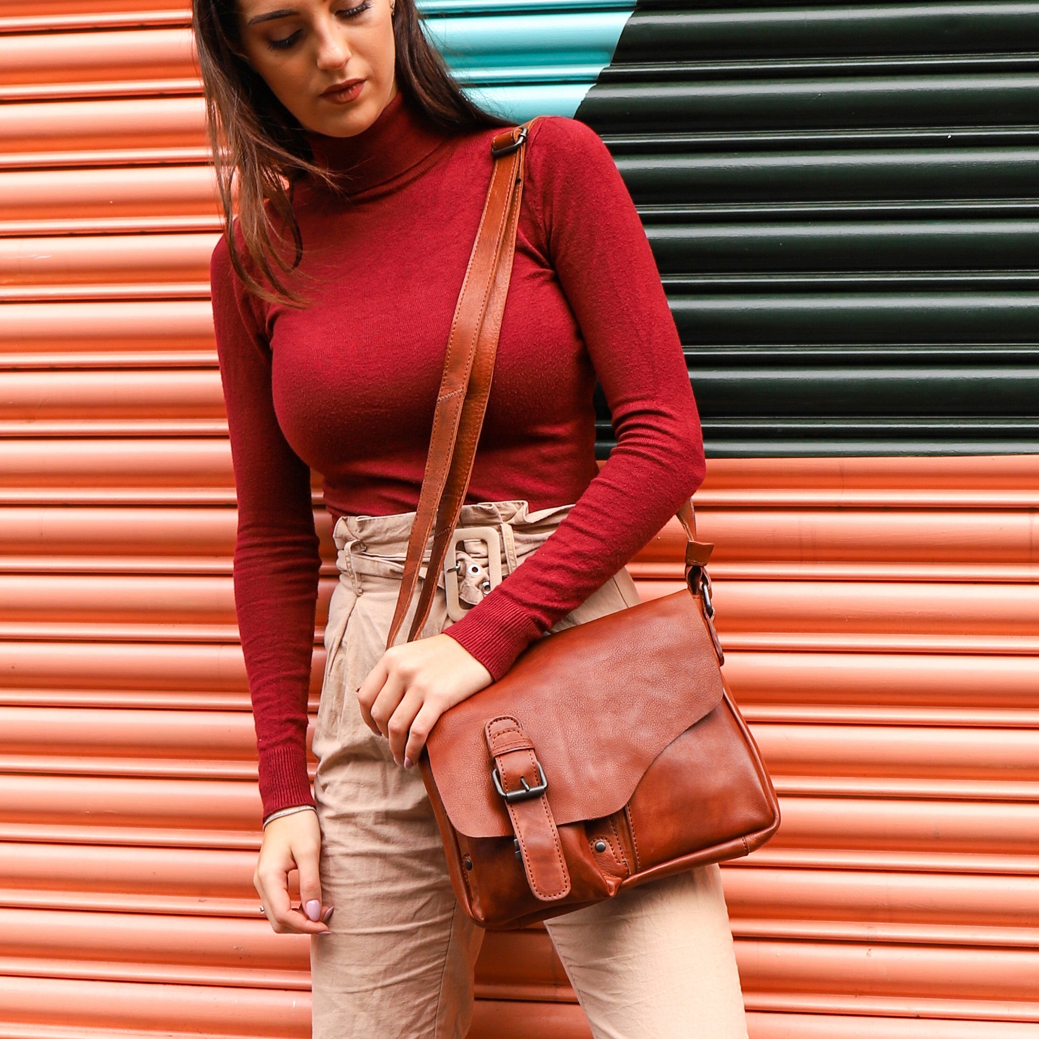 Umhängetasche 'Lauro' cognac - CP 0771