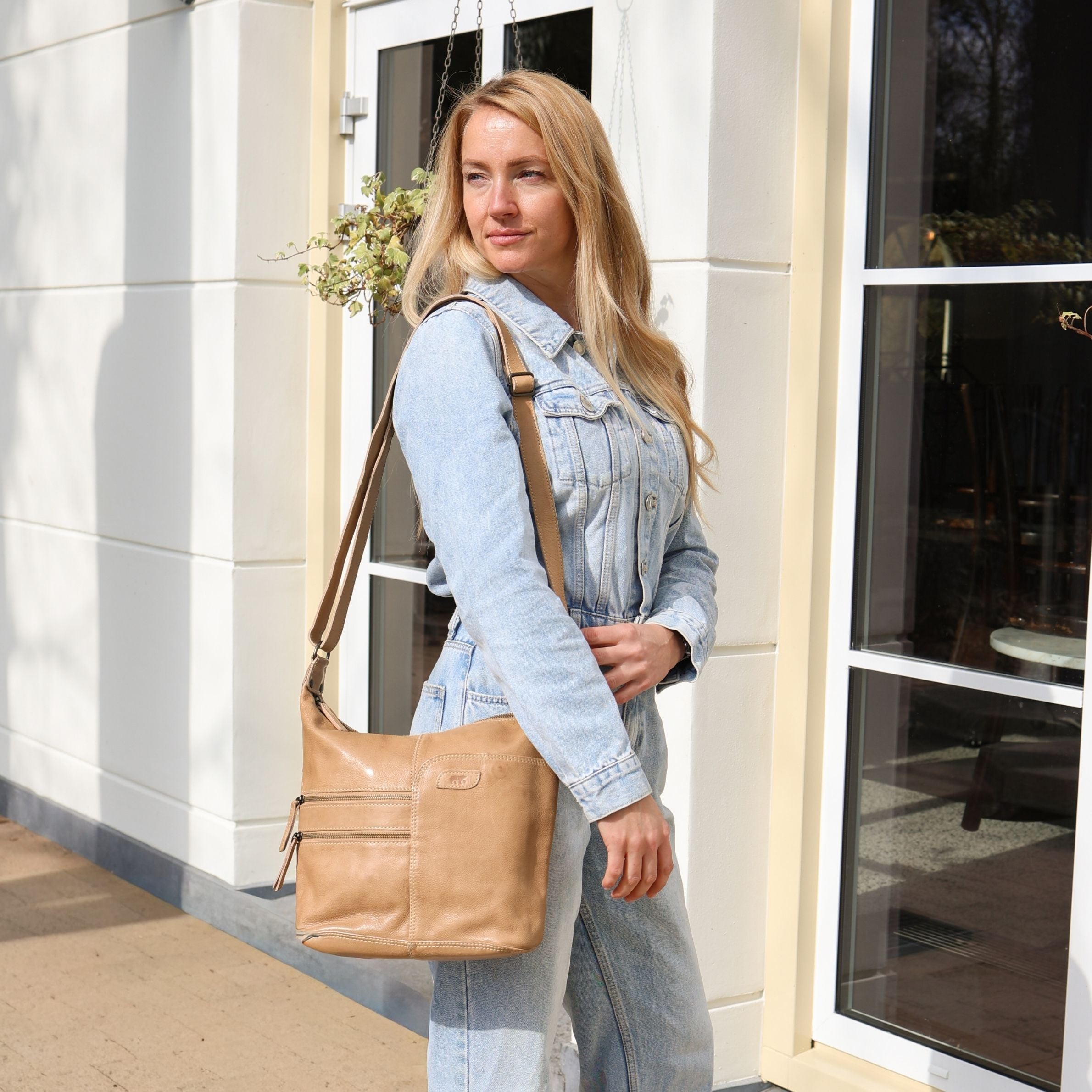 Umhängetasche 'Frieda' Beige