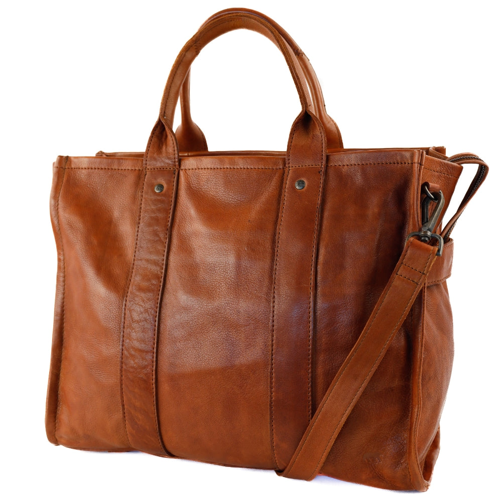 Laptoptasche/Tote Bag 15.6” 'Pepe' XL Cognac