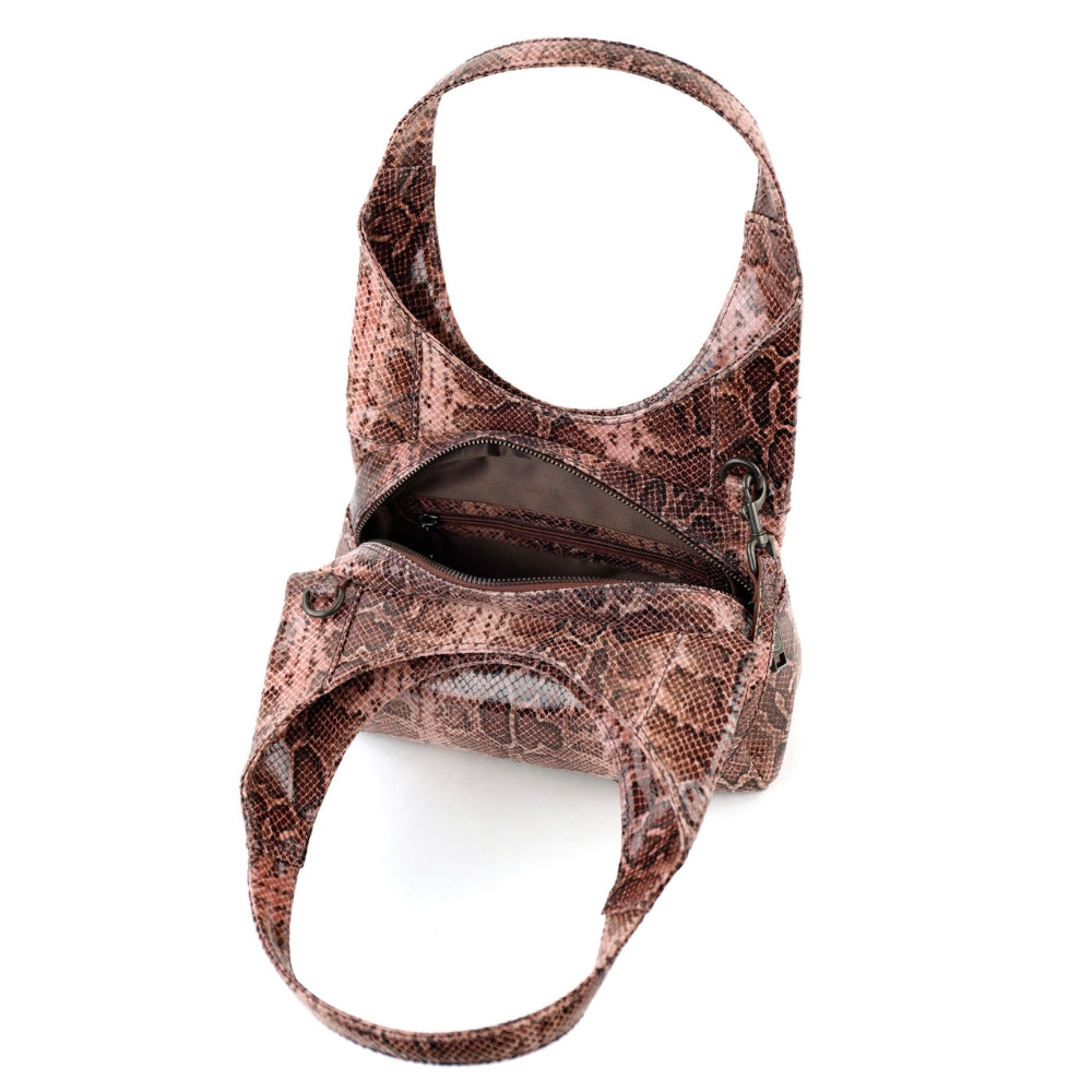 Hand-/Umhängetasche 'Vittoria' Snake Pink