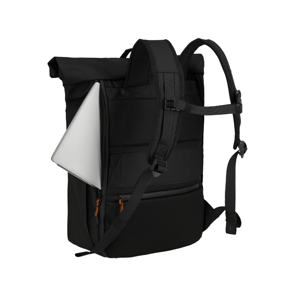 Briize - Wasserabweisender Rollup Rucksack M 15.6” schwarz