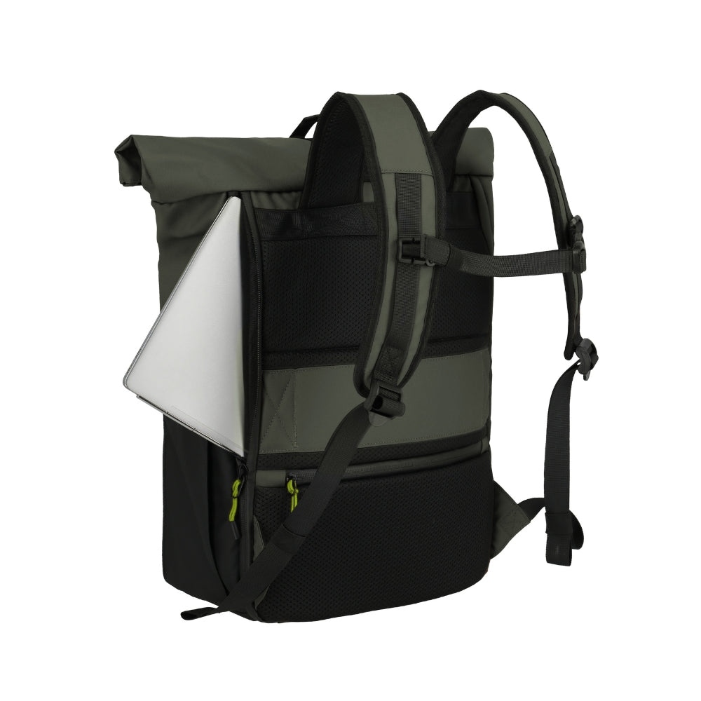 Briize - Wasserabweisender Rollup Rucksack M 15.6” khaki