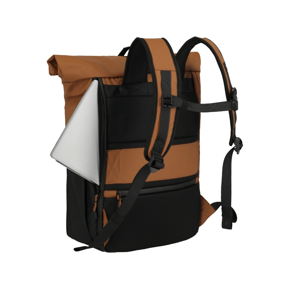Briize - Wasserabweisender Rollup Rucksack M 15.6” curry