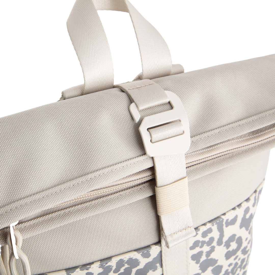Urban Leopard - Mini Wasserabweisender Rolltop-Rucksack 'Los Angeles' 7L Beige
