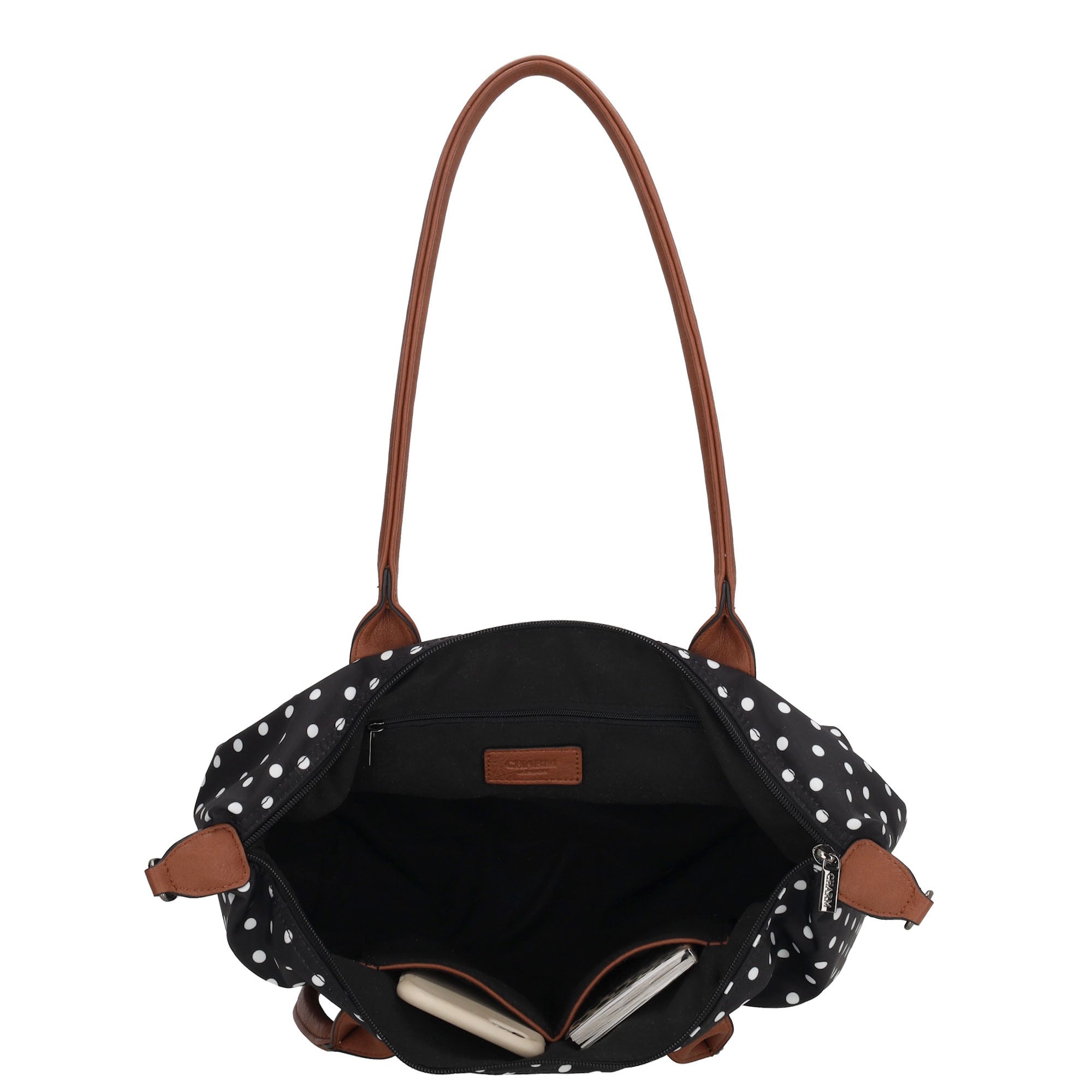 Buckingham Shopper Punkte Weiß-Schwarz