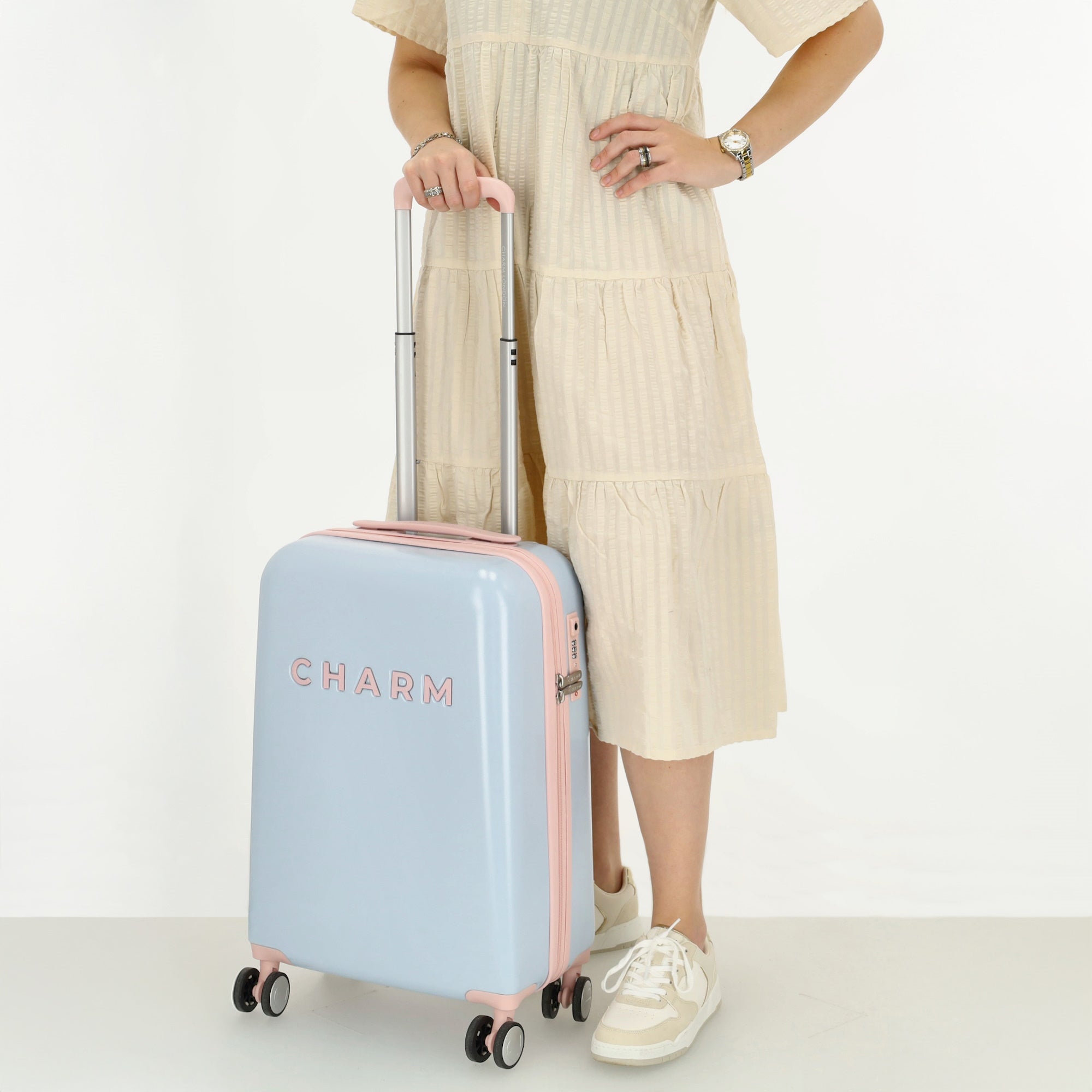 Capetown - Handbagage trolley S babyblauw