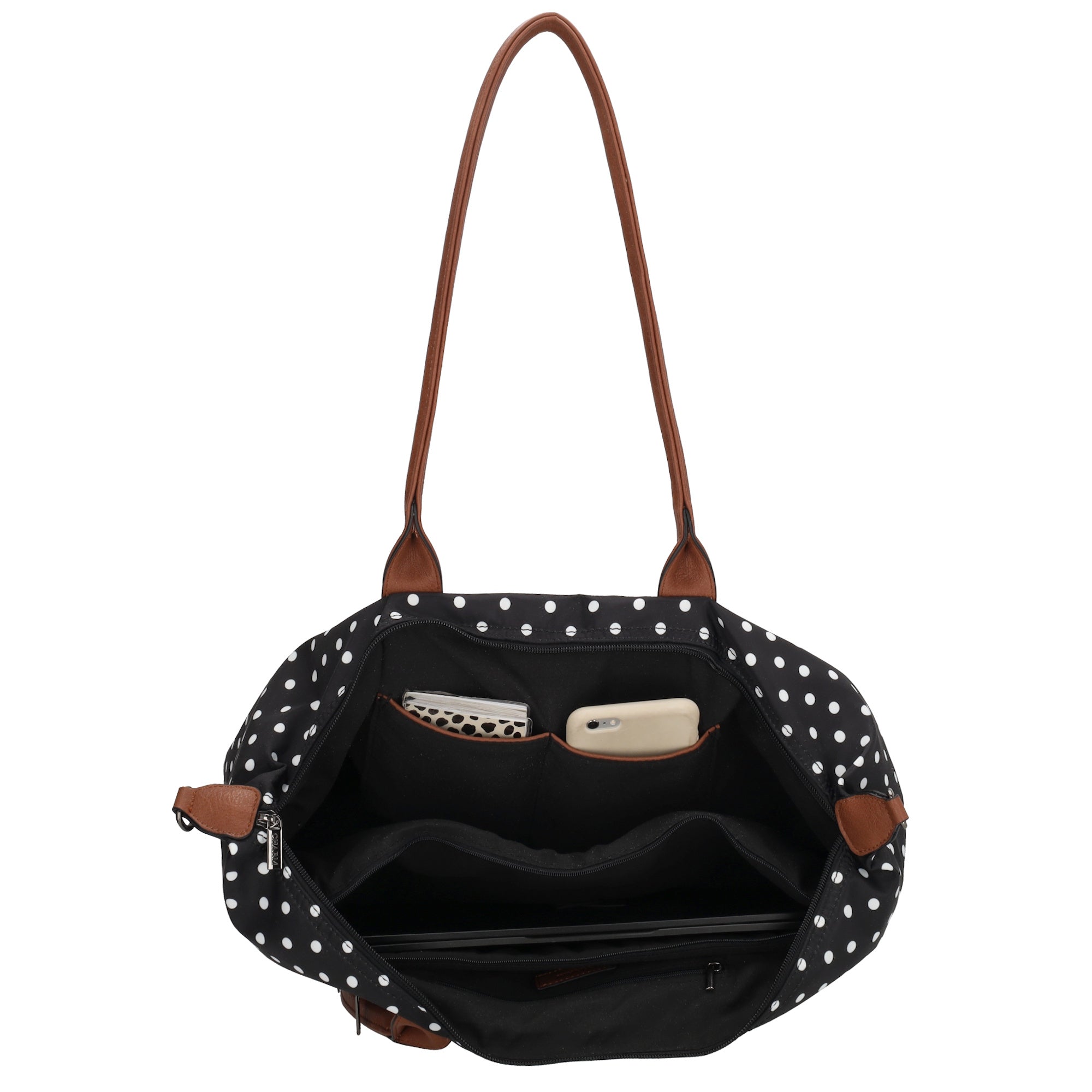 Buckingham Laptoptasche 15.6 Zoll Punkte Weiß-Schwarz