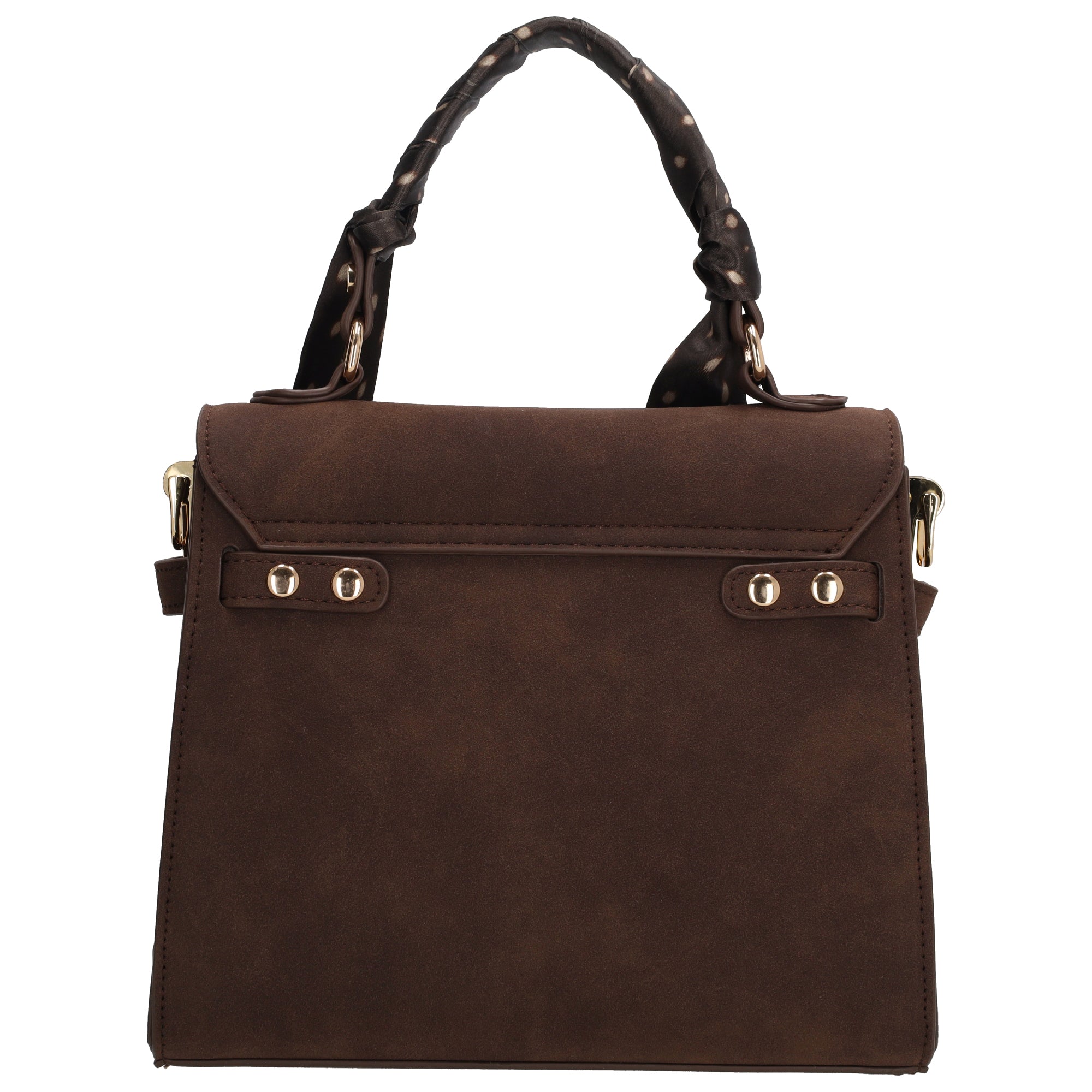 The Hamptons Village - Suèdine Handtasje donkerbruin