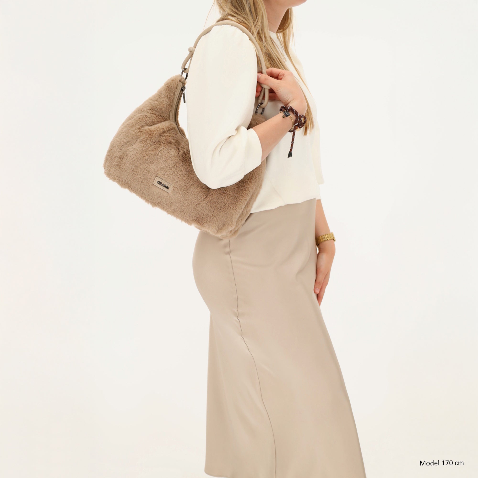 Oslo – Hand-/Umhängetasche M Taupe
