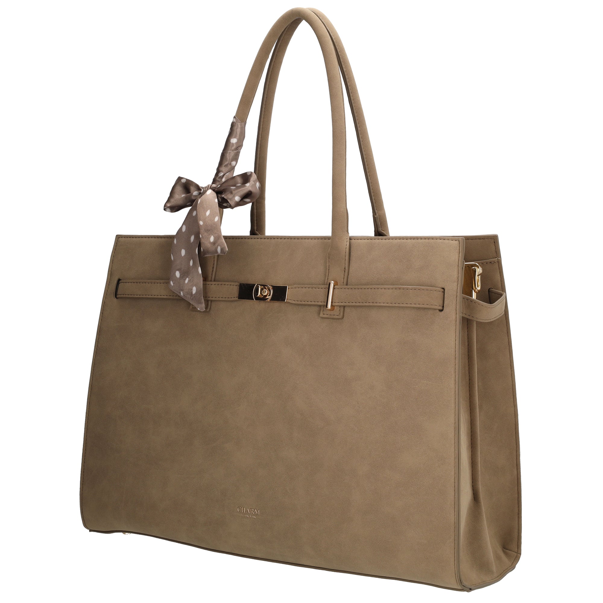 The Hamptons Village - Suèdine Laptoptas 15.6” taupe