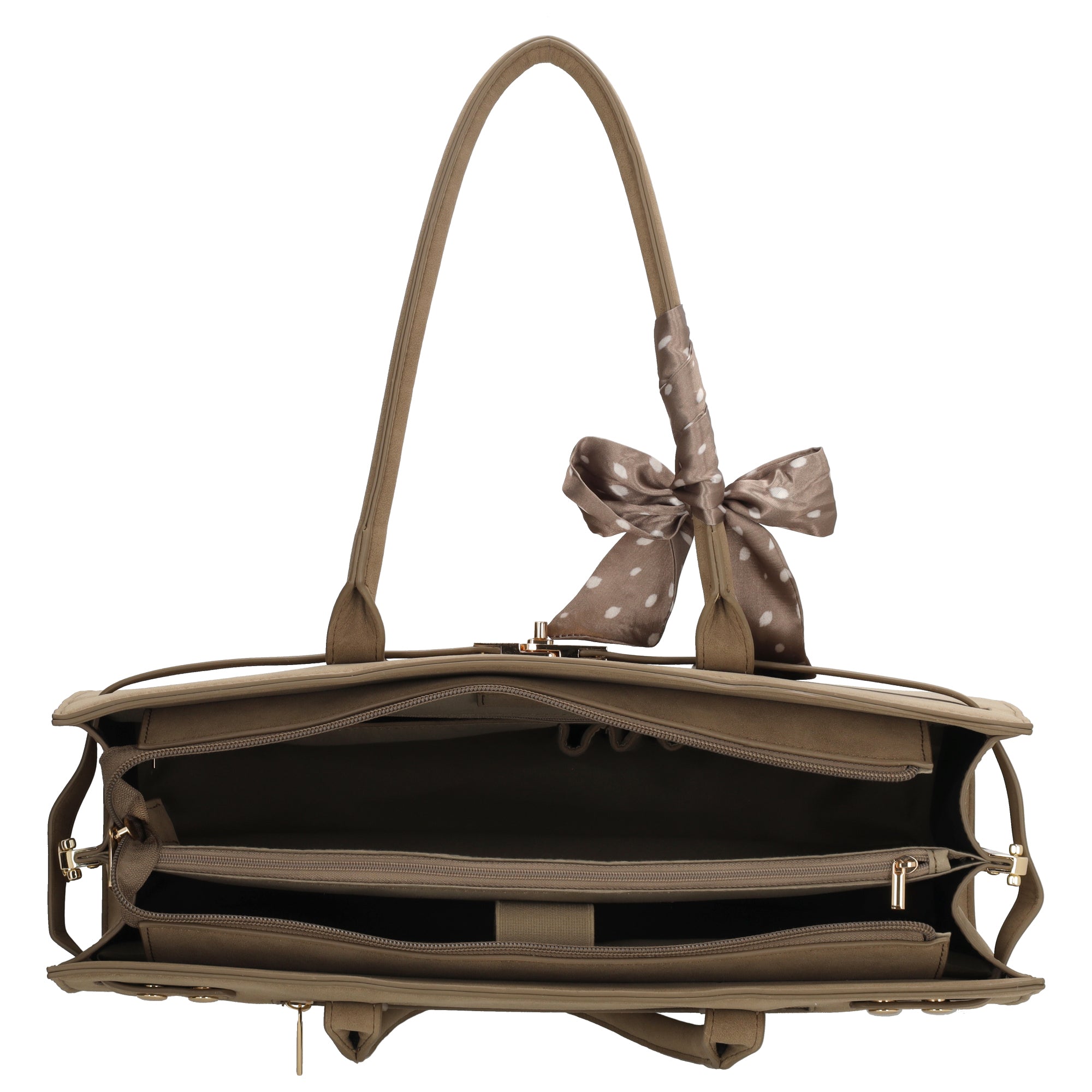 The Hamptons Village - Suèdine Laptoptas 15.6” taupe