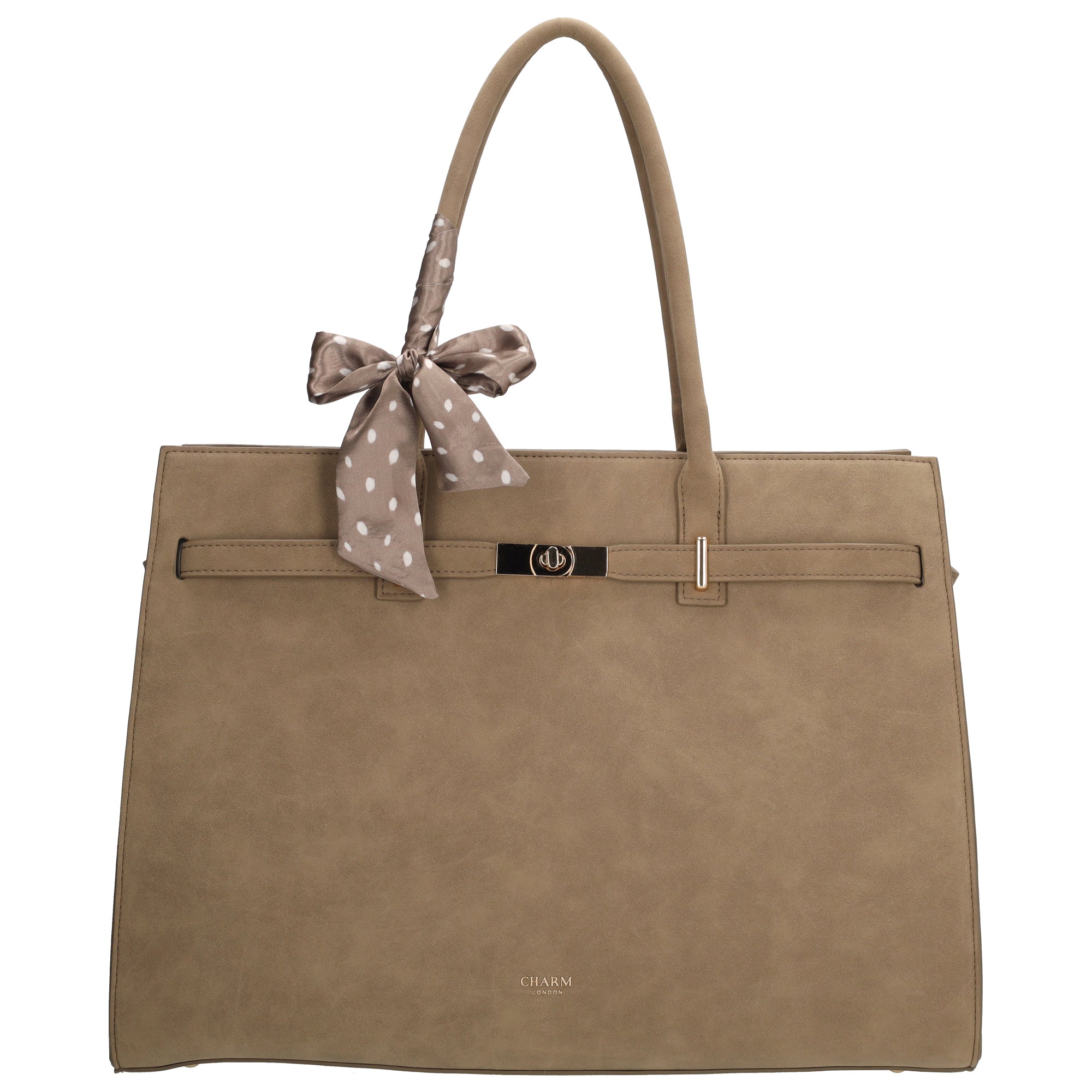 The Hamptons Village - Suèdine Laptoptas 15.6” taupe